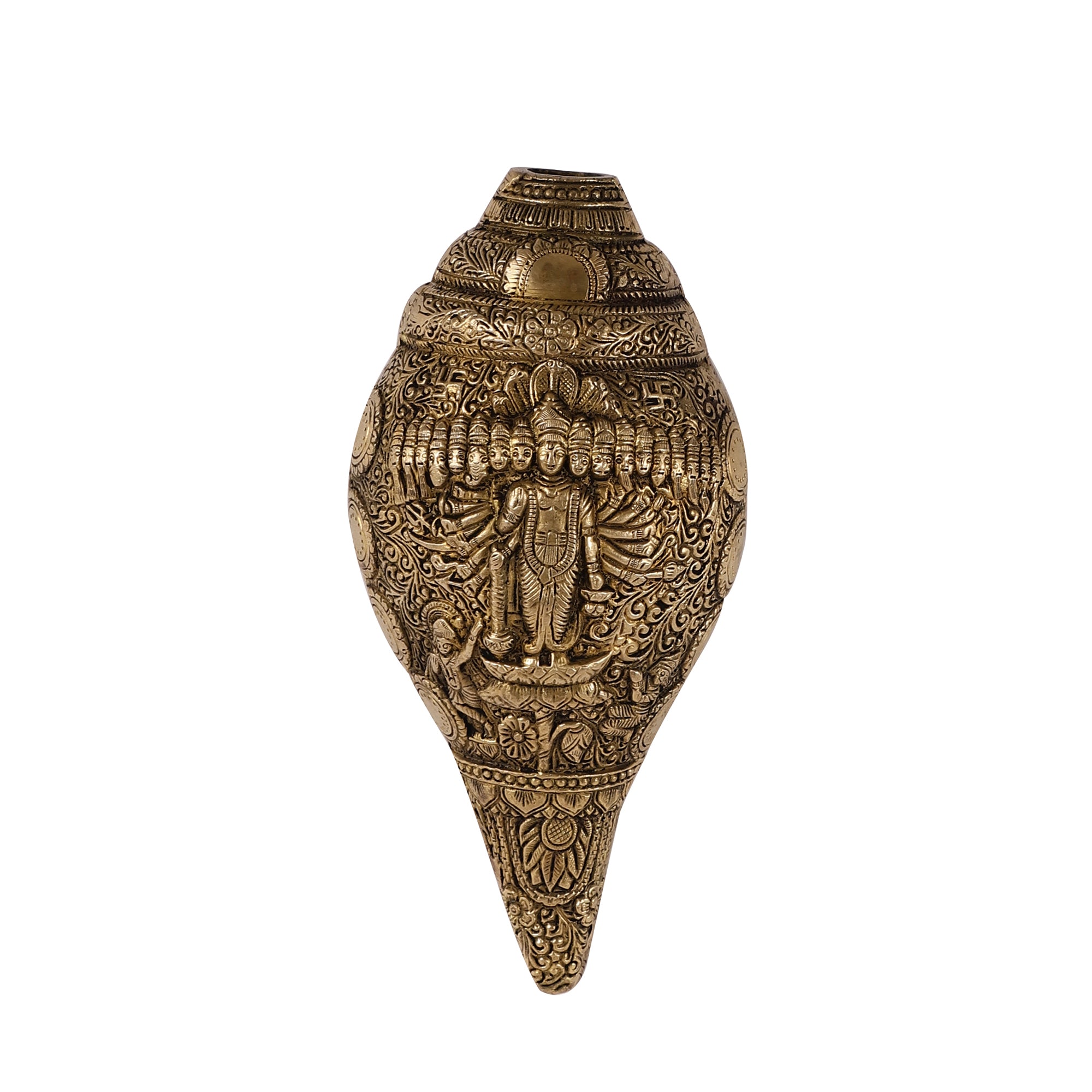 Handcrafted Brass Shank - Vishnu Avataar