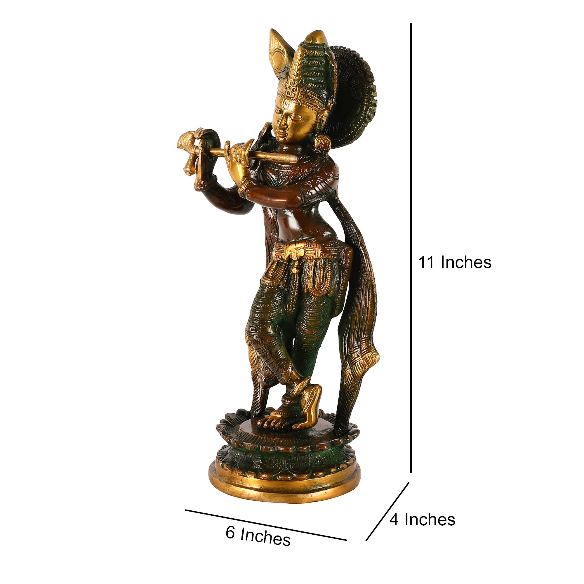 Handcrafted Brass Krishna Idol