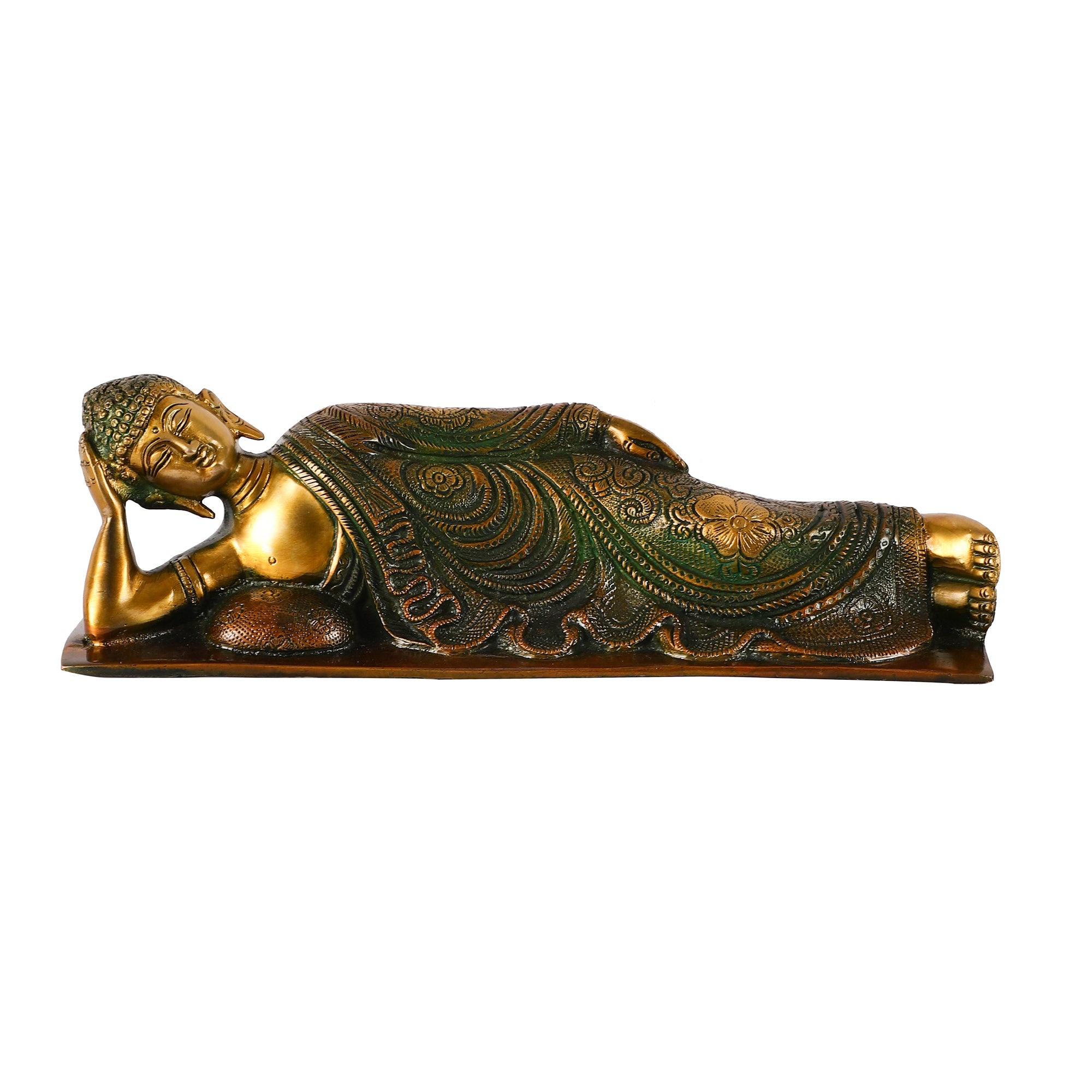 Brass Reclining Buddha