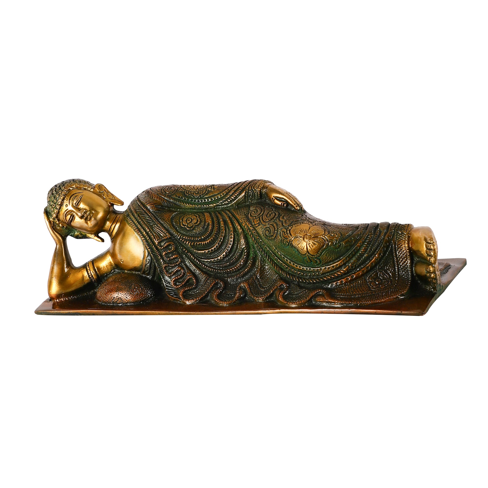 Brass Reclining Buddha