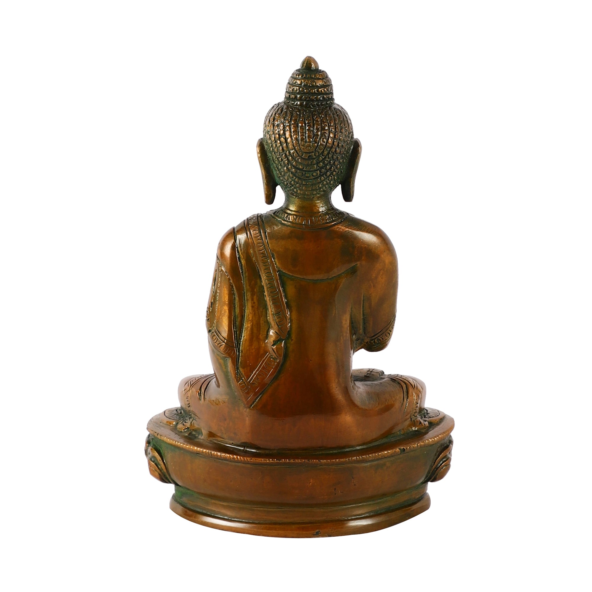 Brass Seated Buddha Idol (Medium)