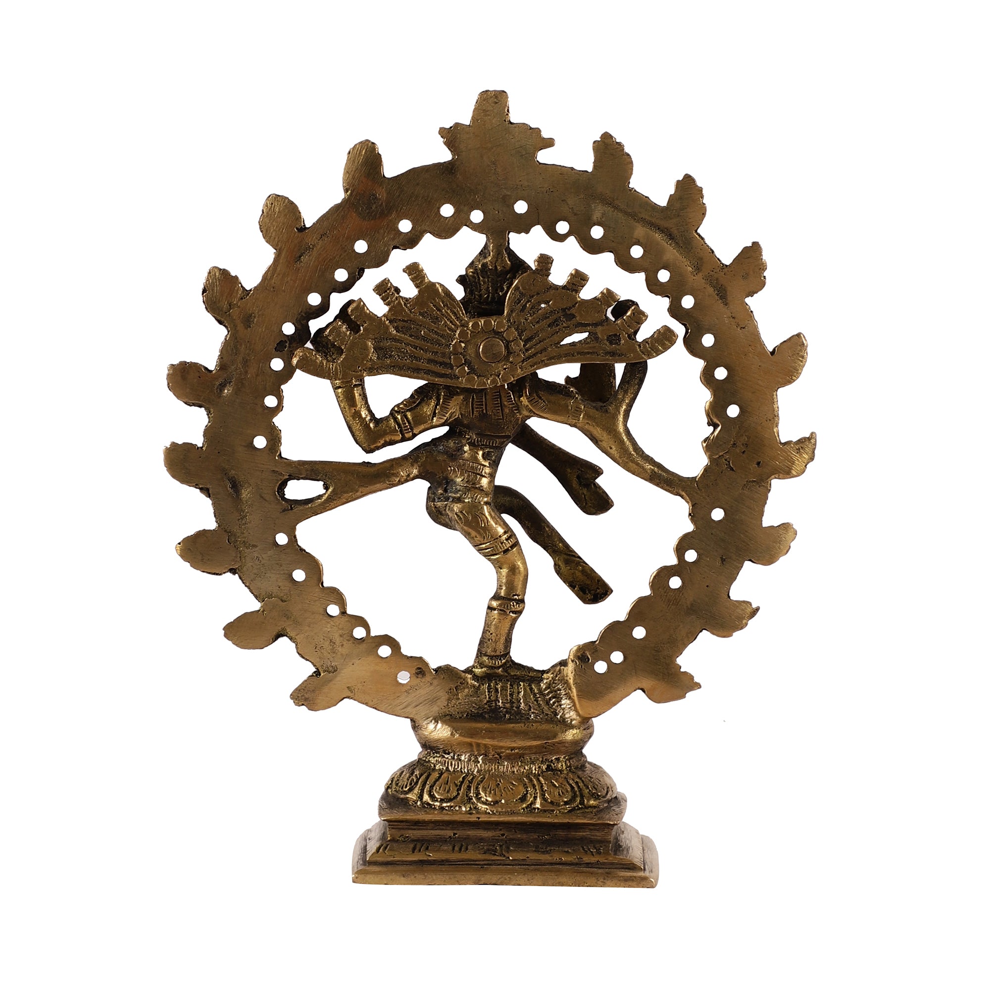 Handcrafted Brass Natraj (Antique Gold)