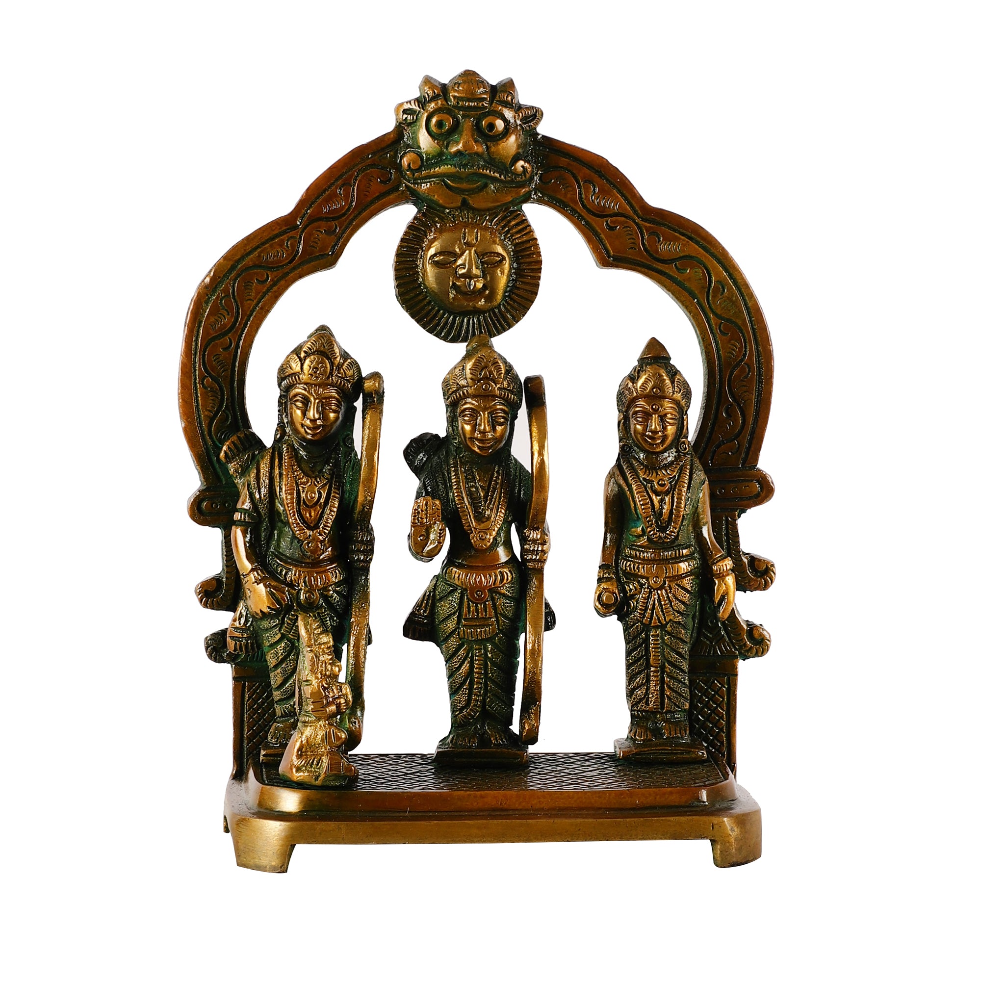 Antique Brass Ram Darbar (Green/Brown)