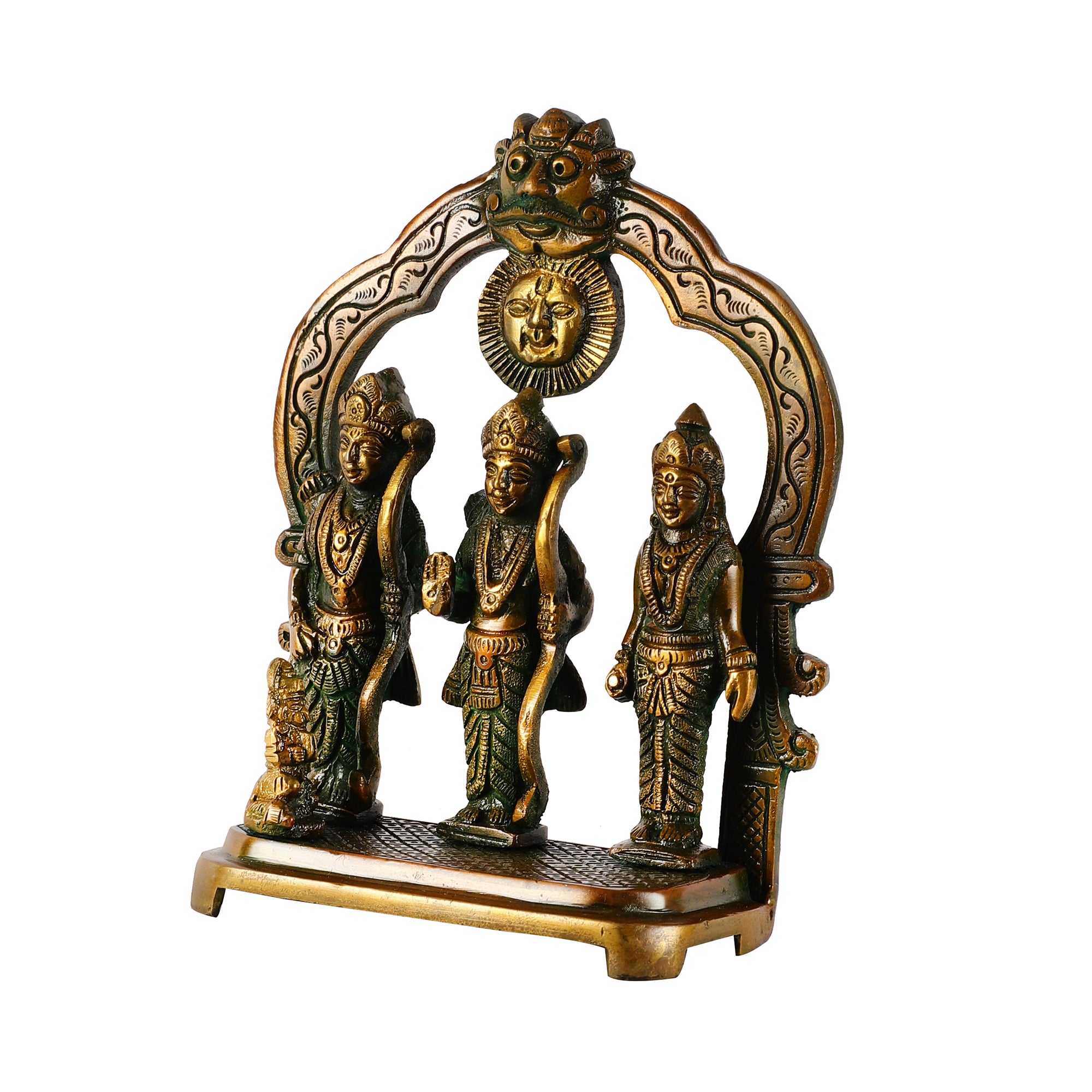 Antique Brass Ram Darbar (Green/Brown)