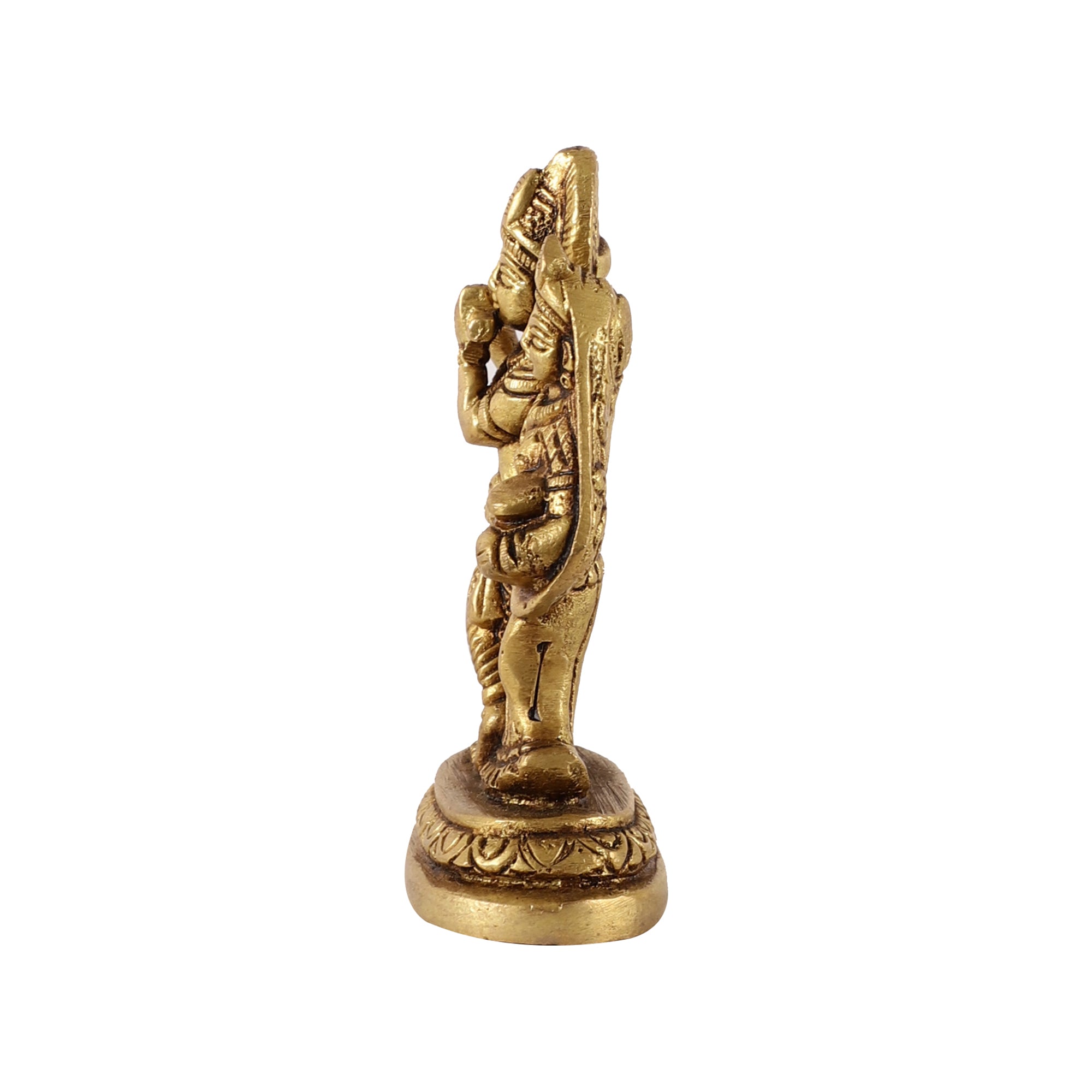 Radha-Krishna Brass Idol (Gold Finish)