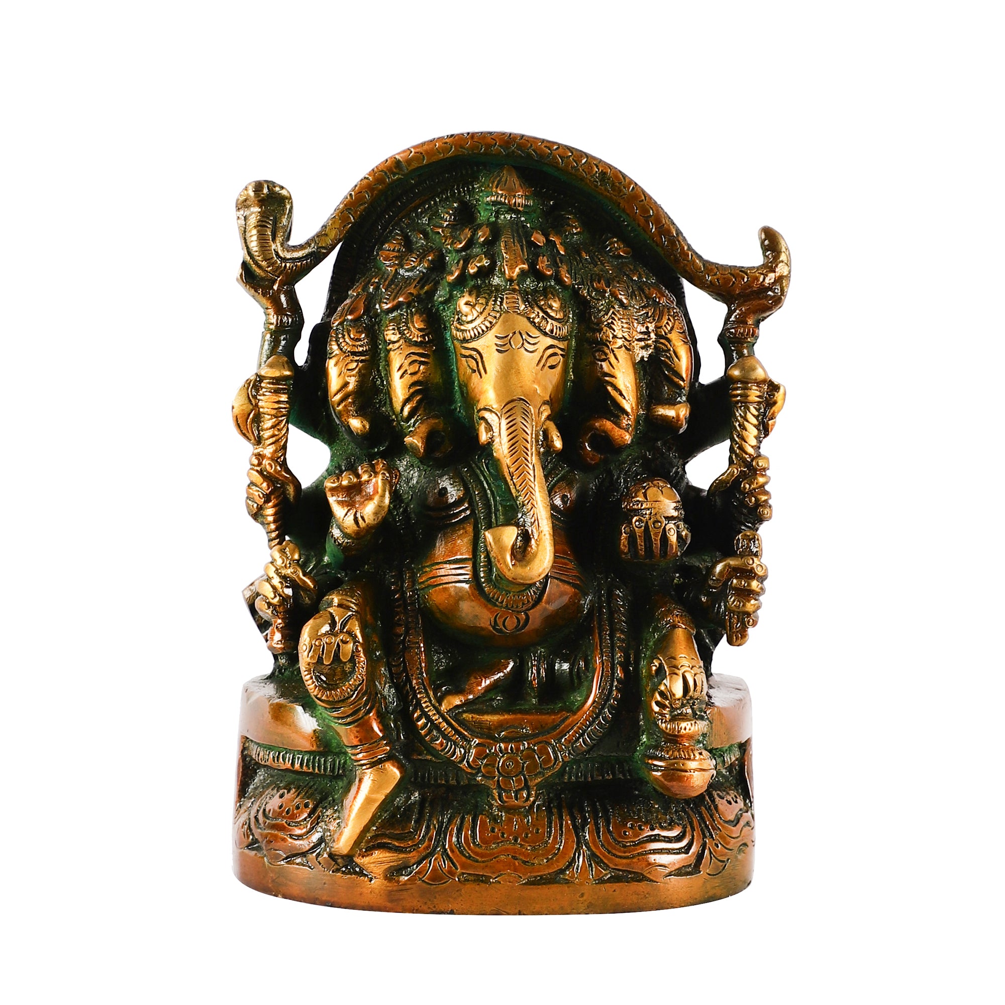 Brass Five Head Ganesh