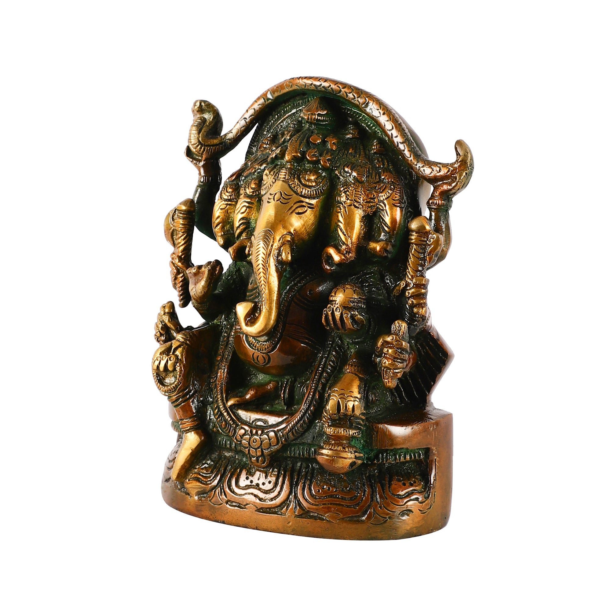 Brass Five Head Ganesh