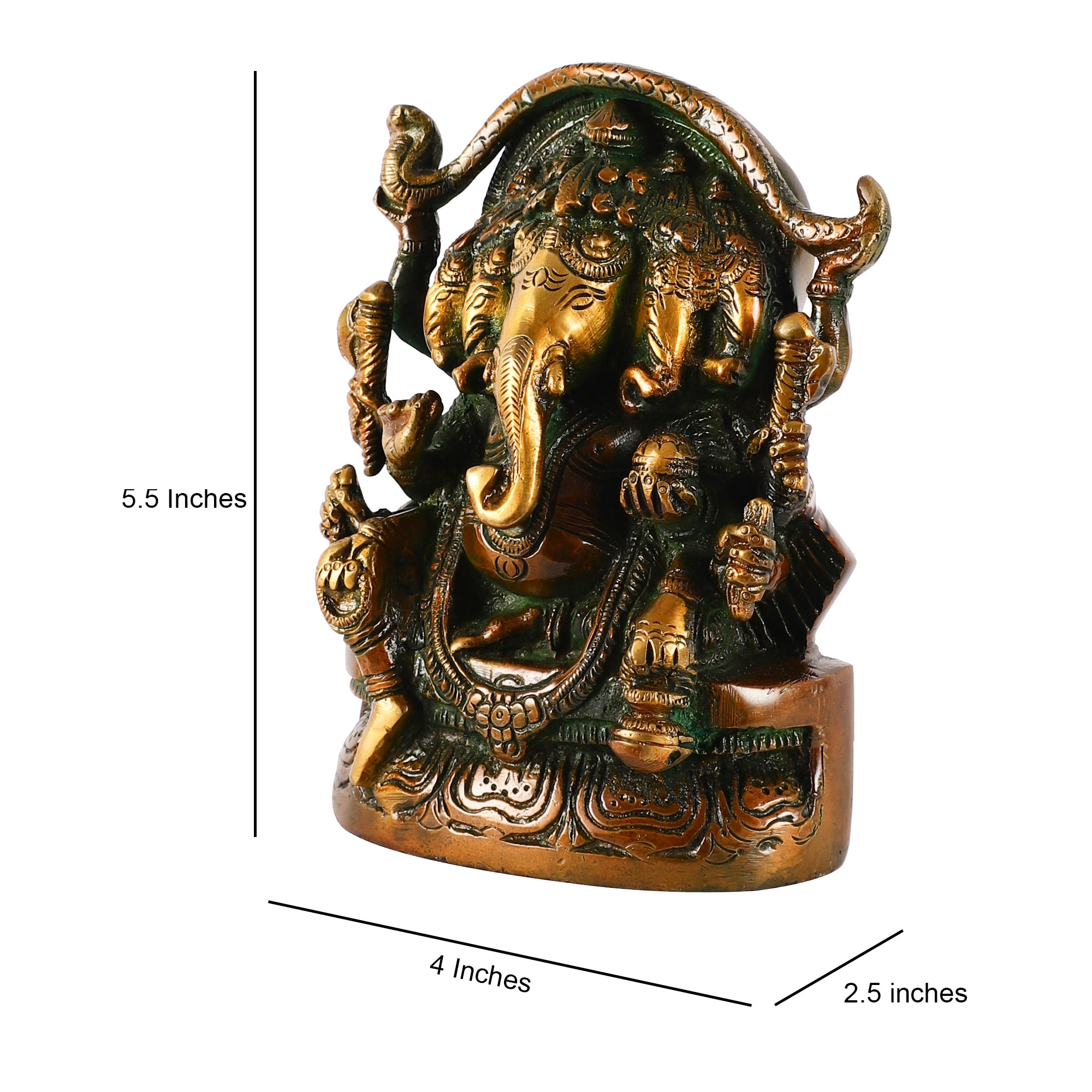 Brass Five Head Ganesh