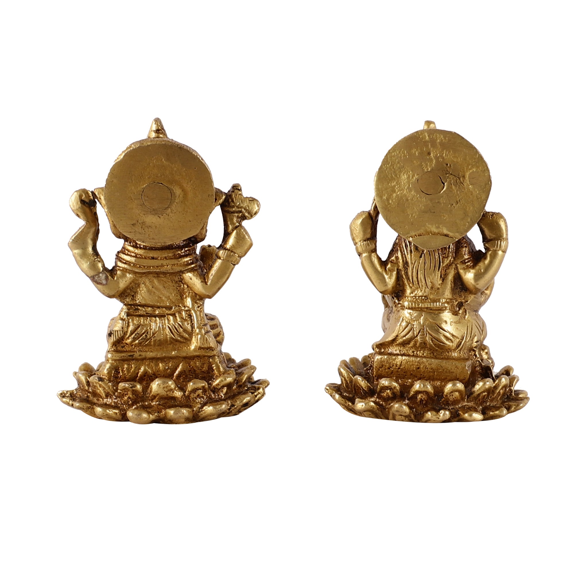 Ganesh Lakshmi Brass Idols (Set of 2)