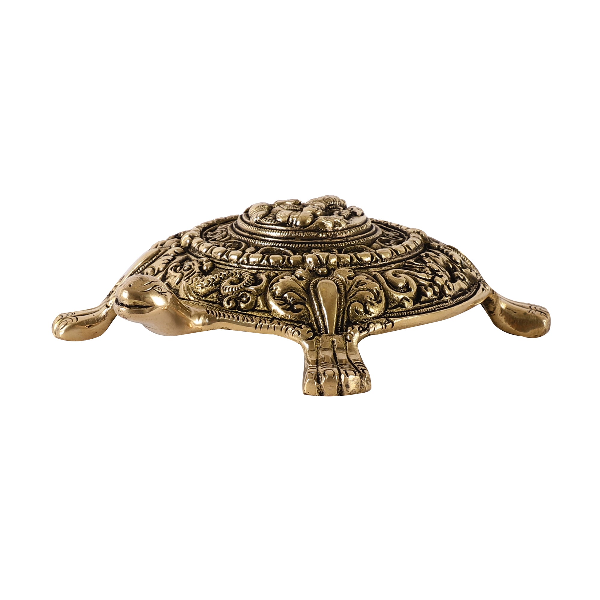 Lord Ganesh Mounted Brass Turtle