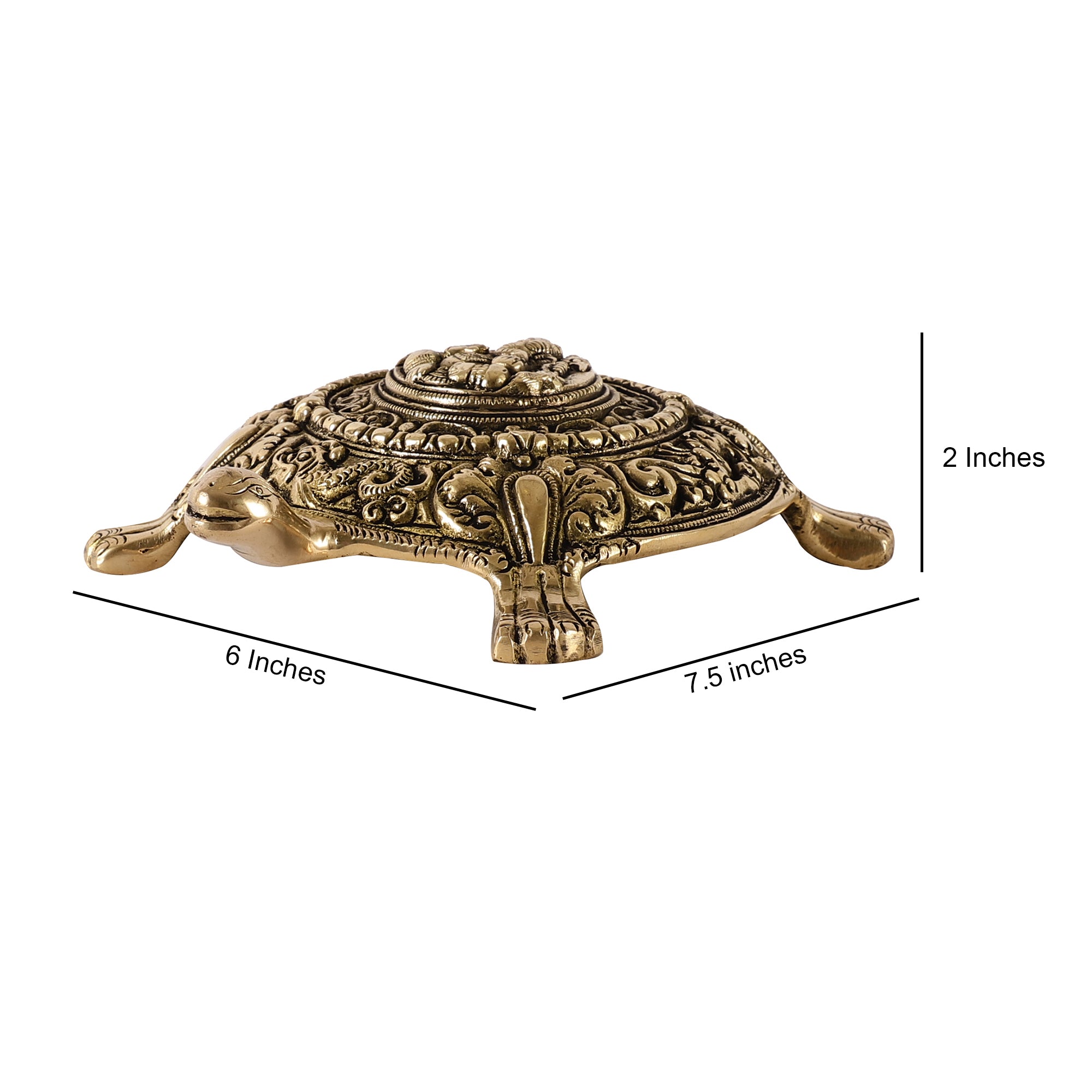 Lord Ganesh Mounted Brass Turtle