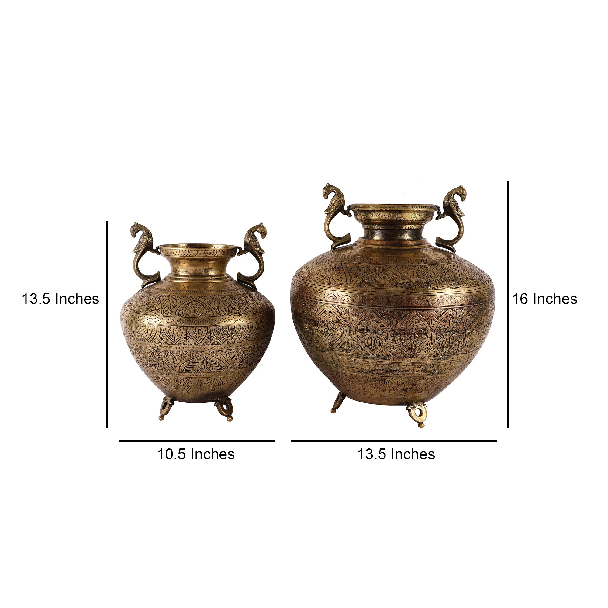 Antique Brass Pot - Matka (Single)
