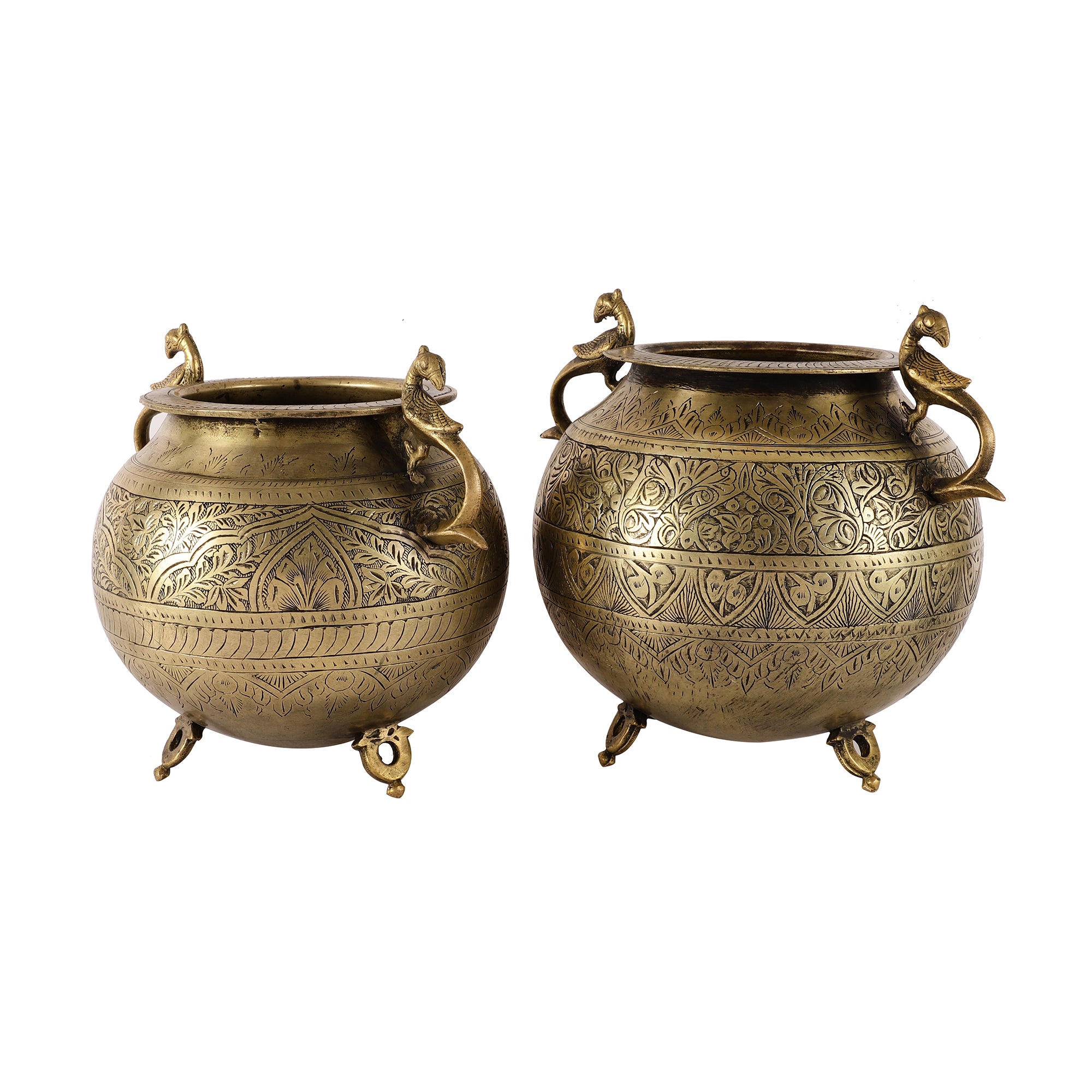 Antique Brass Pot - Round (Single)