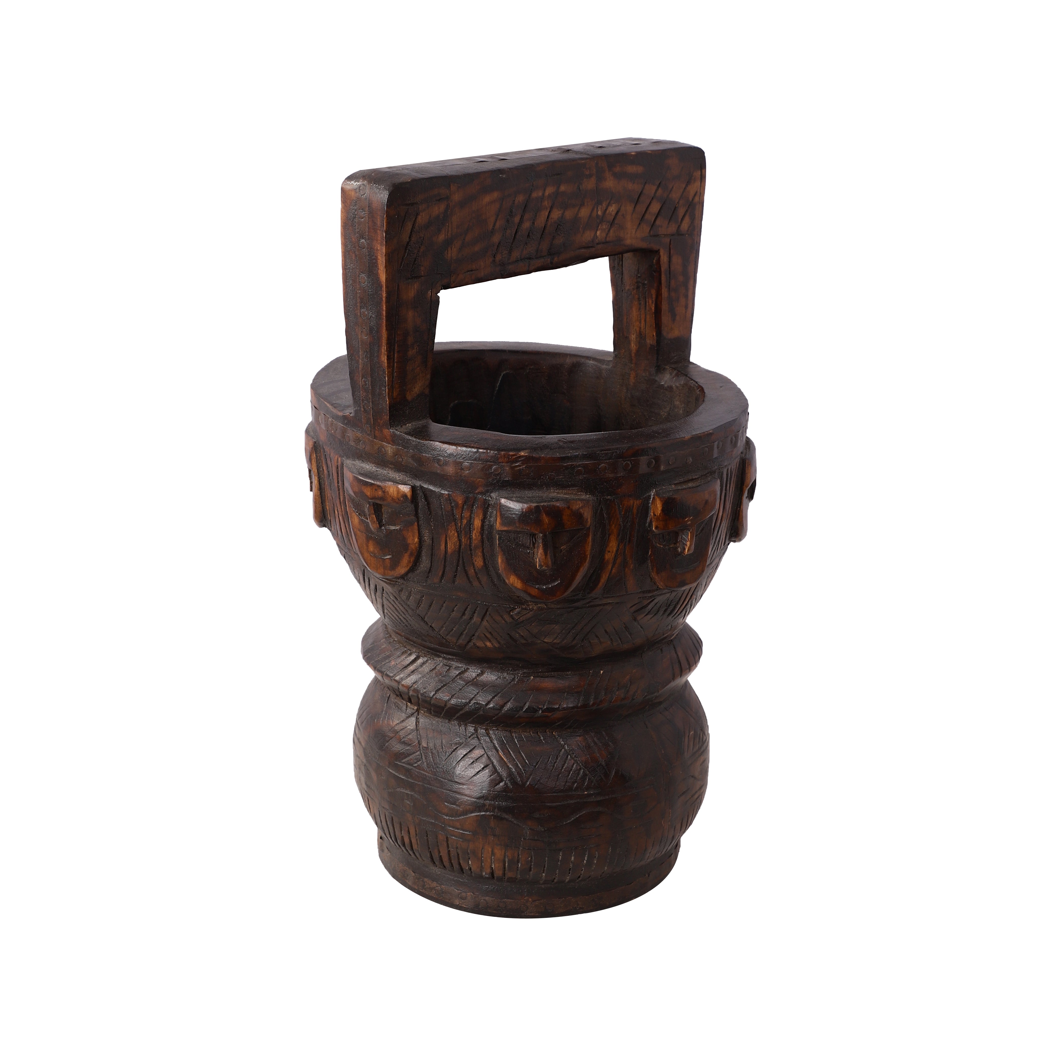 Antique Wooden Water Pot (Large)