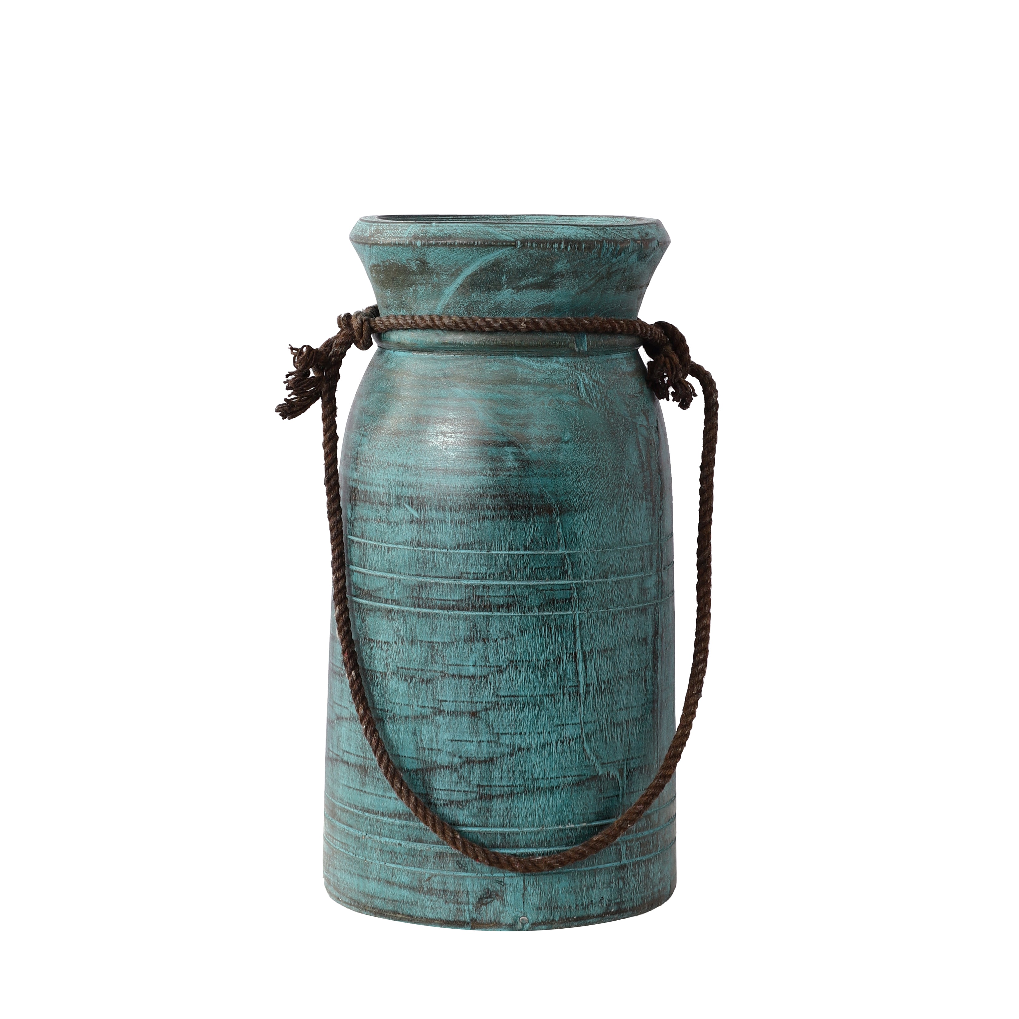 Antique Blue Wooden Pot
