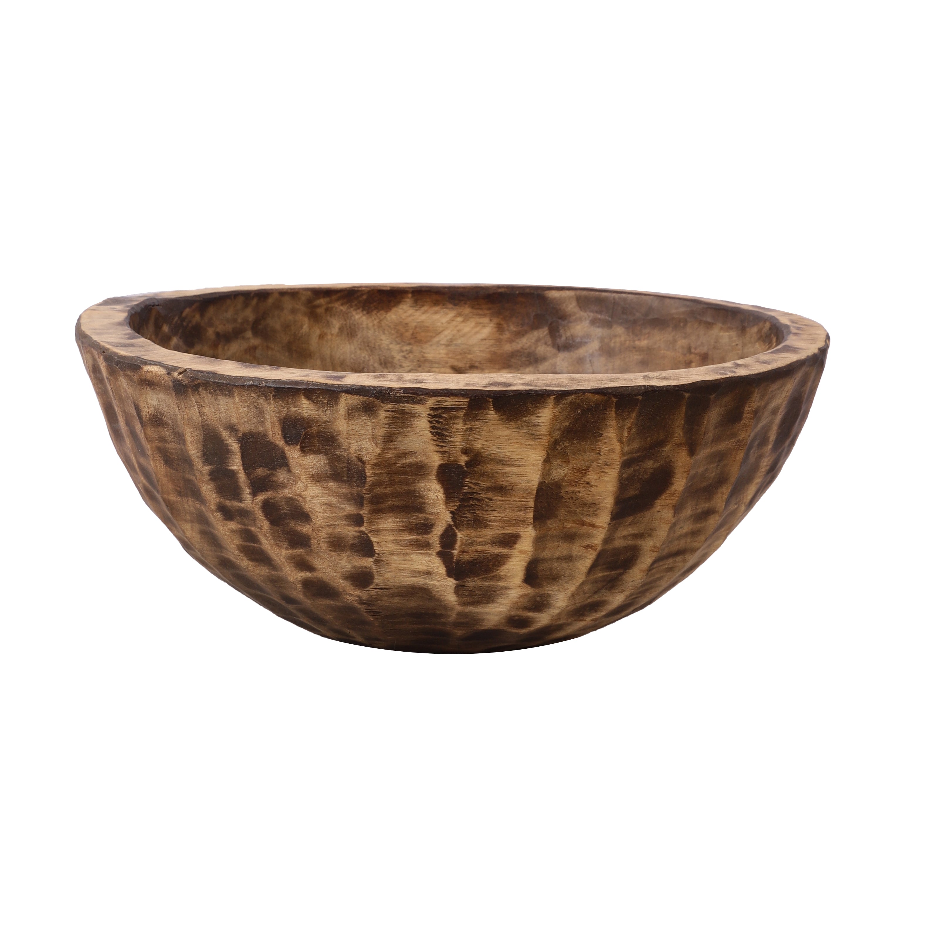 Antique Sculpted Wooden Bowl