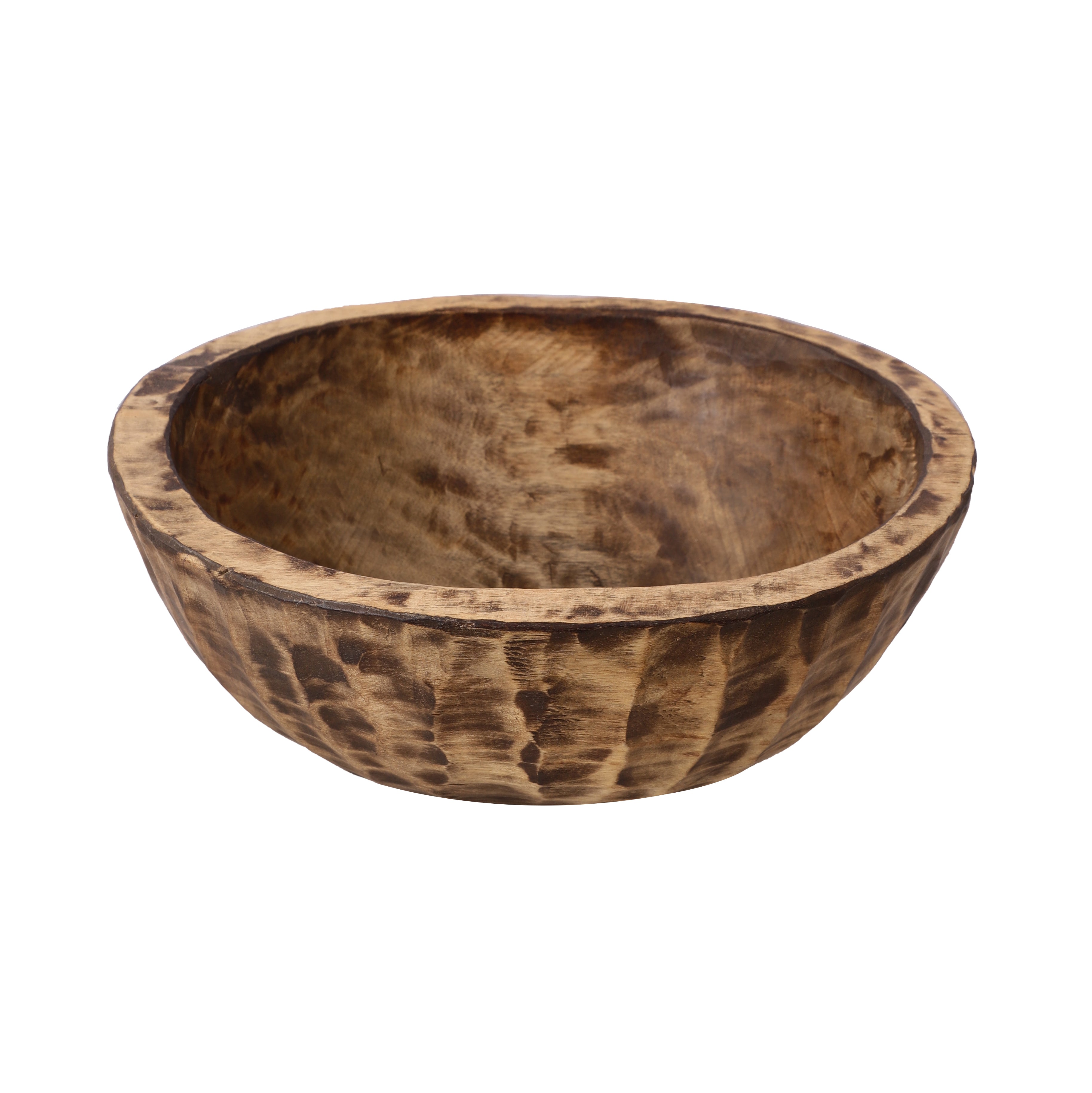 Antique Sculpted Wooden Bowl