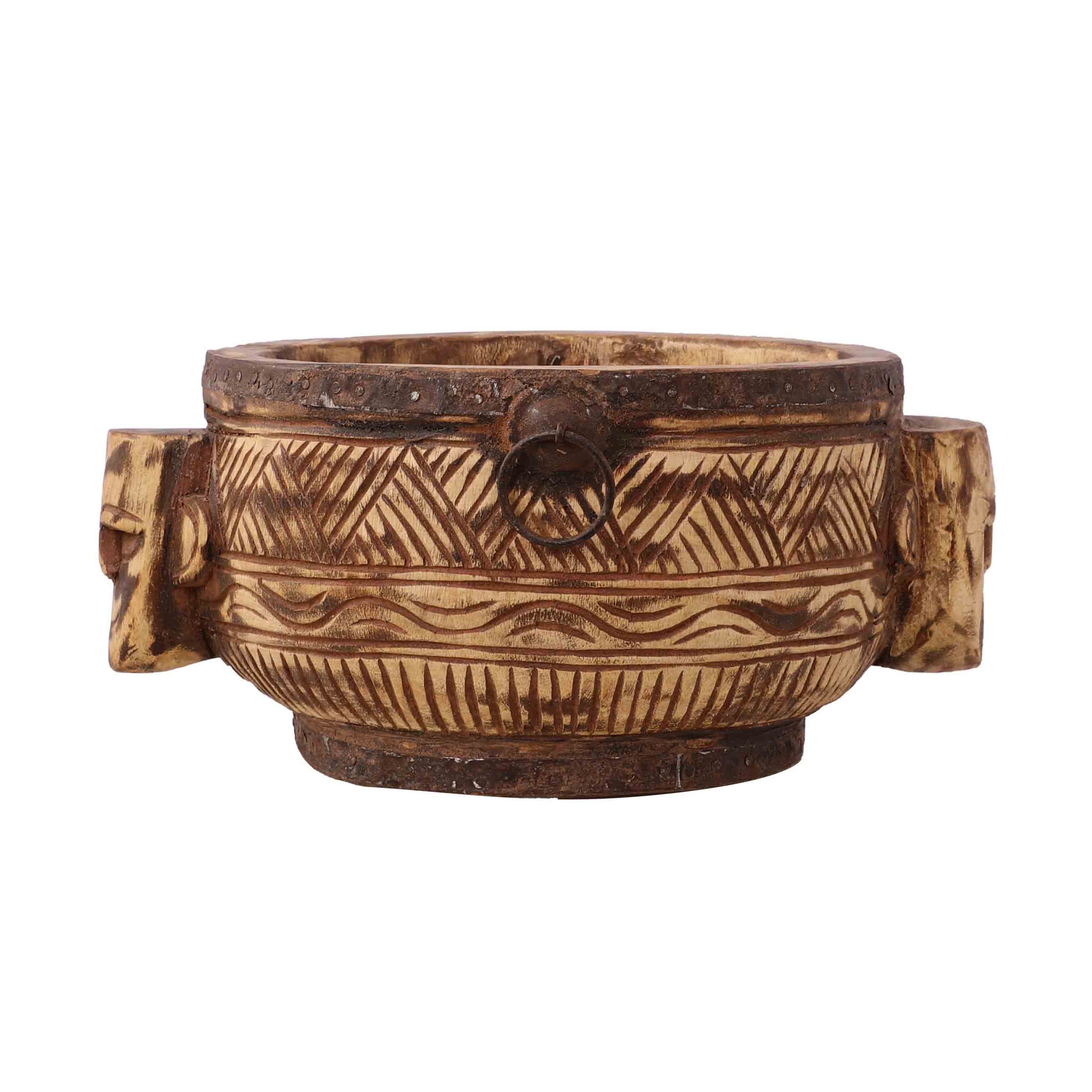 Antique Carved Bowl (Natural)