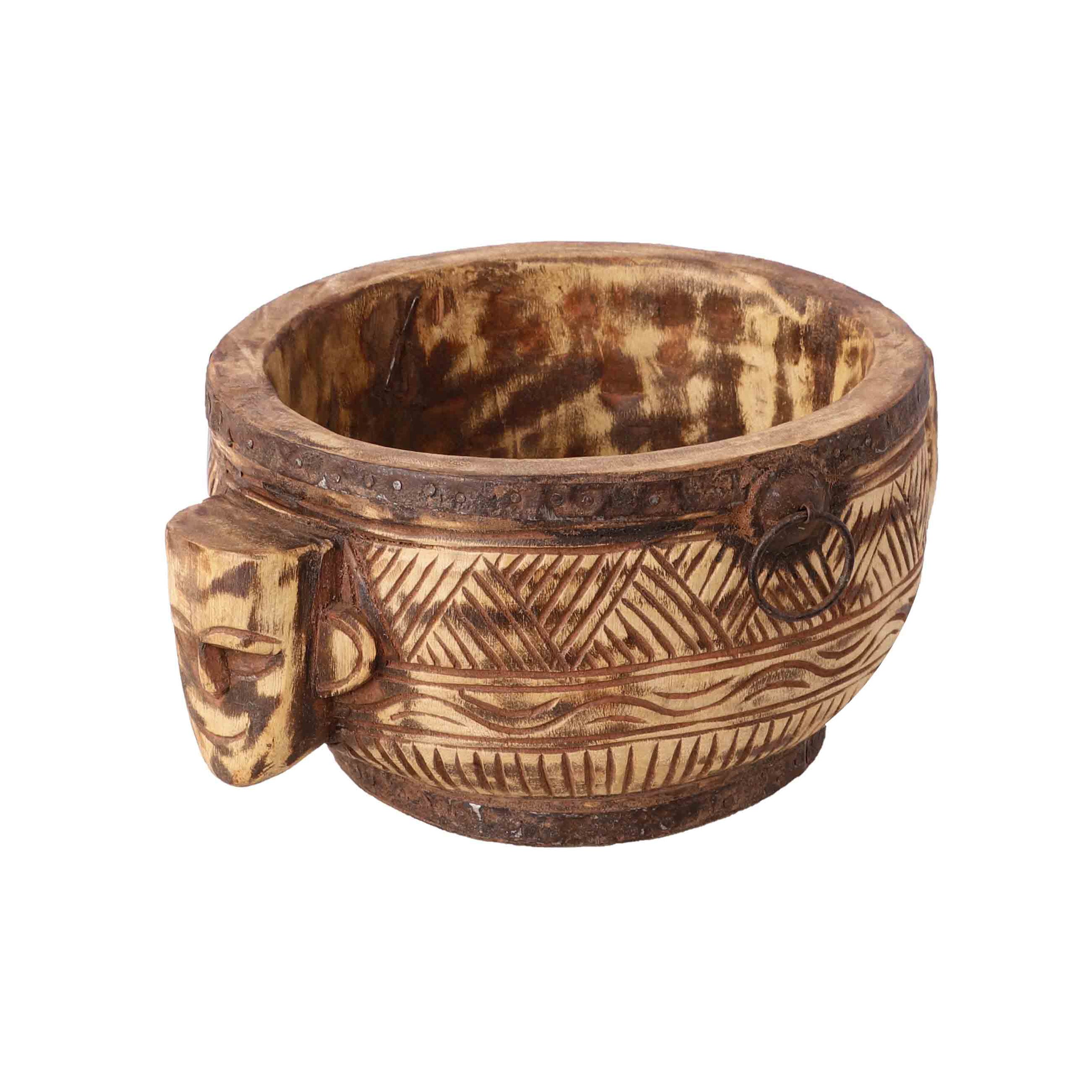 Antique Carved Bowl (Natural)