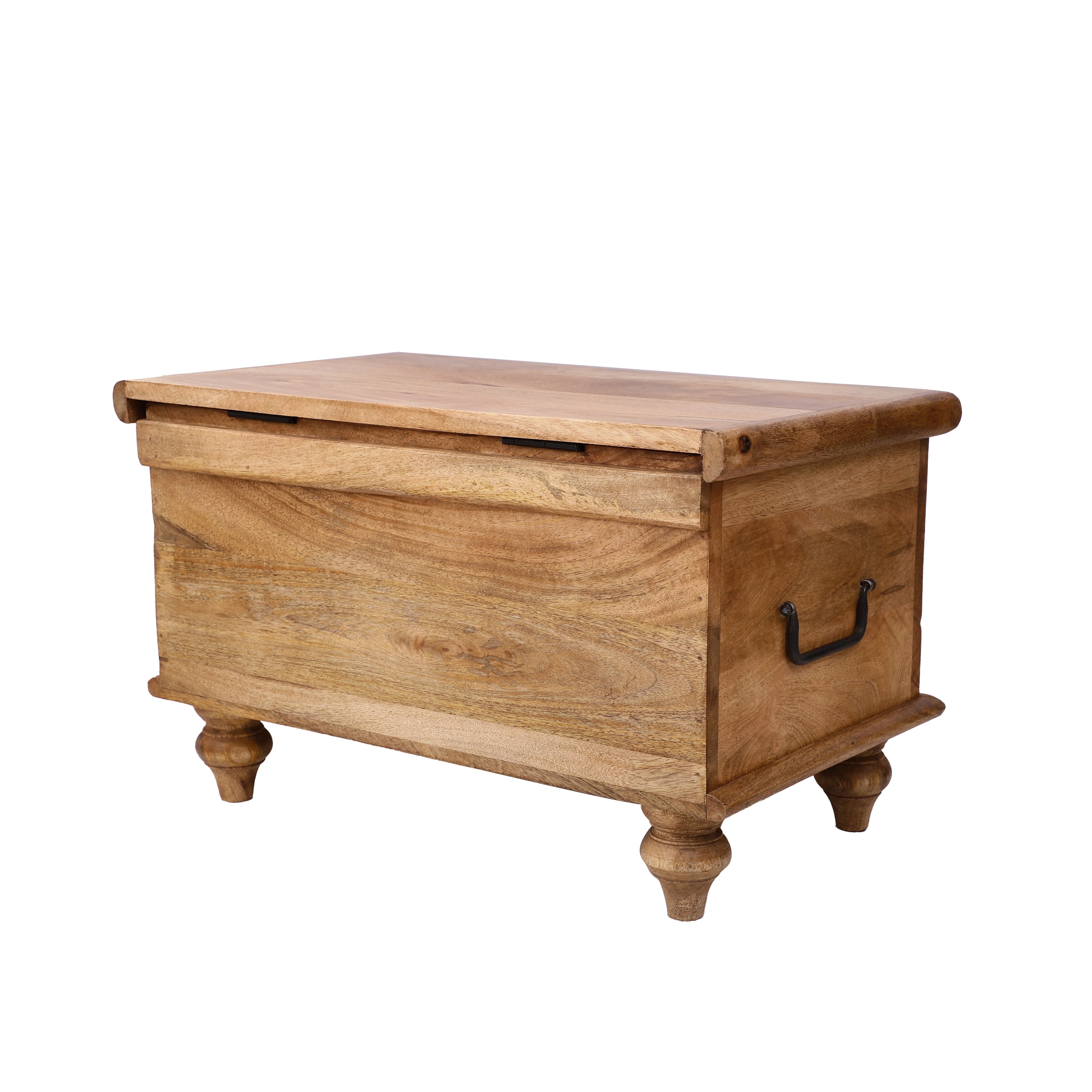 Carved Wooden Storage Box (White)