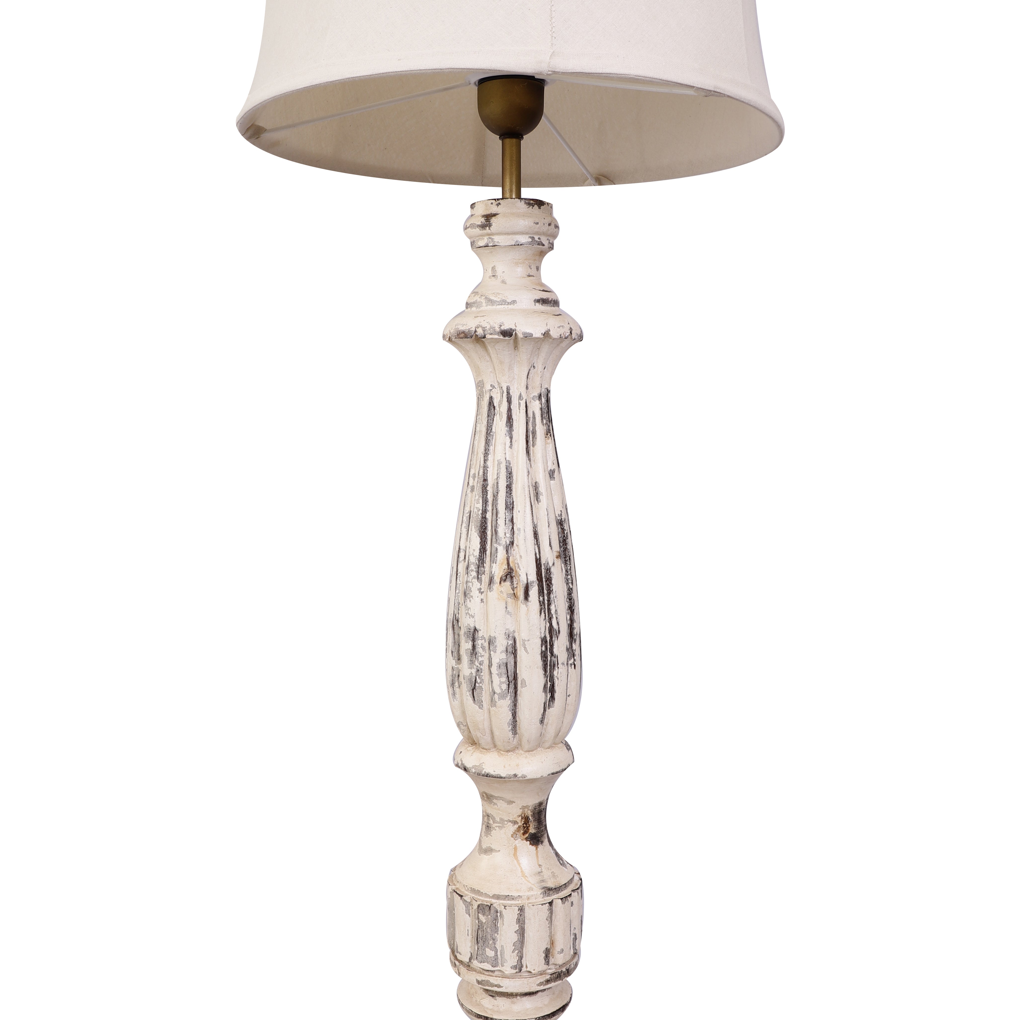 Ivory Chipped Floor Lamp