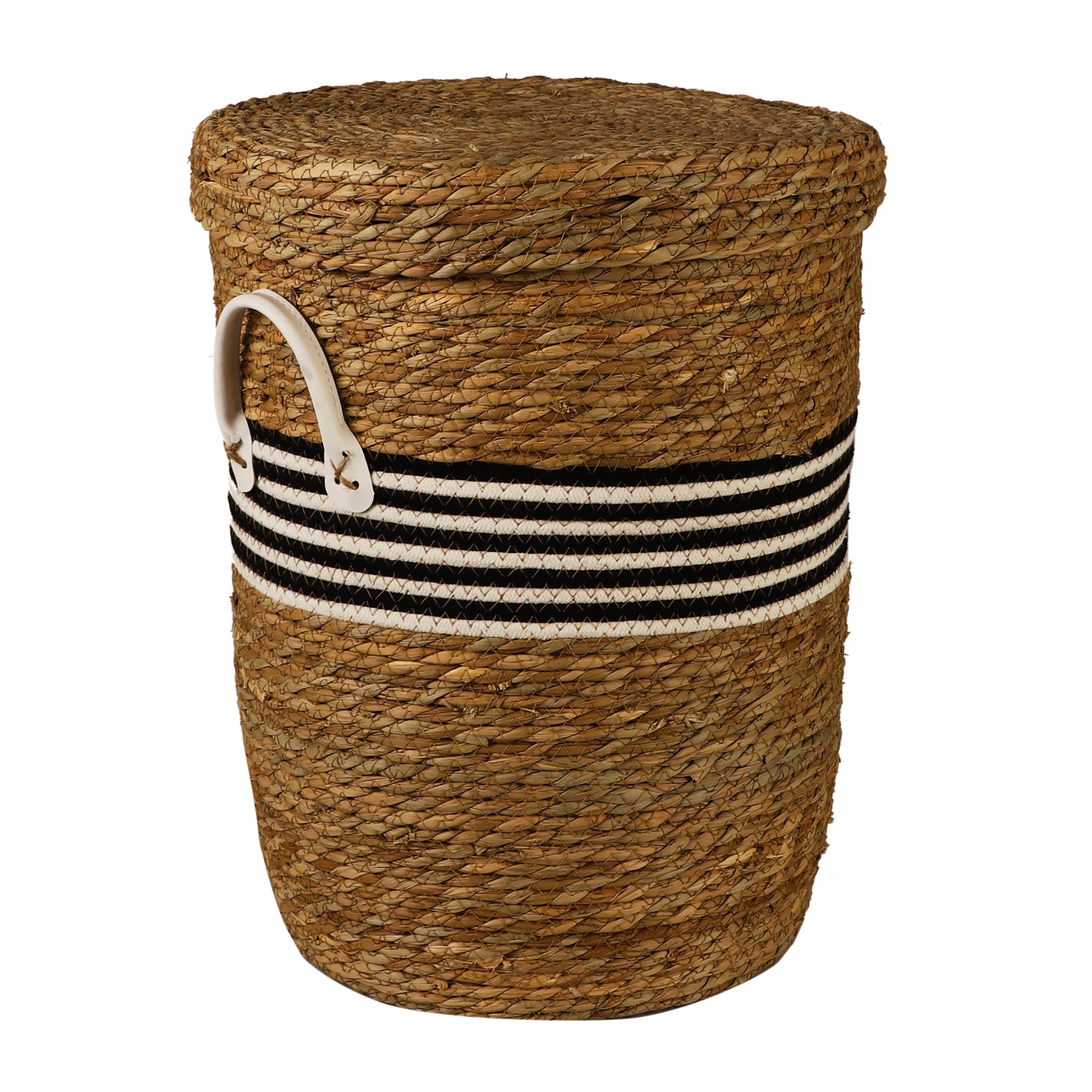 Jute Laundry Basket with Lid and Handle (Single)