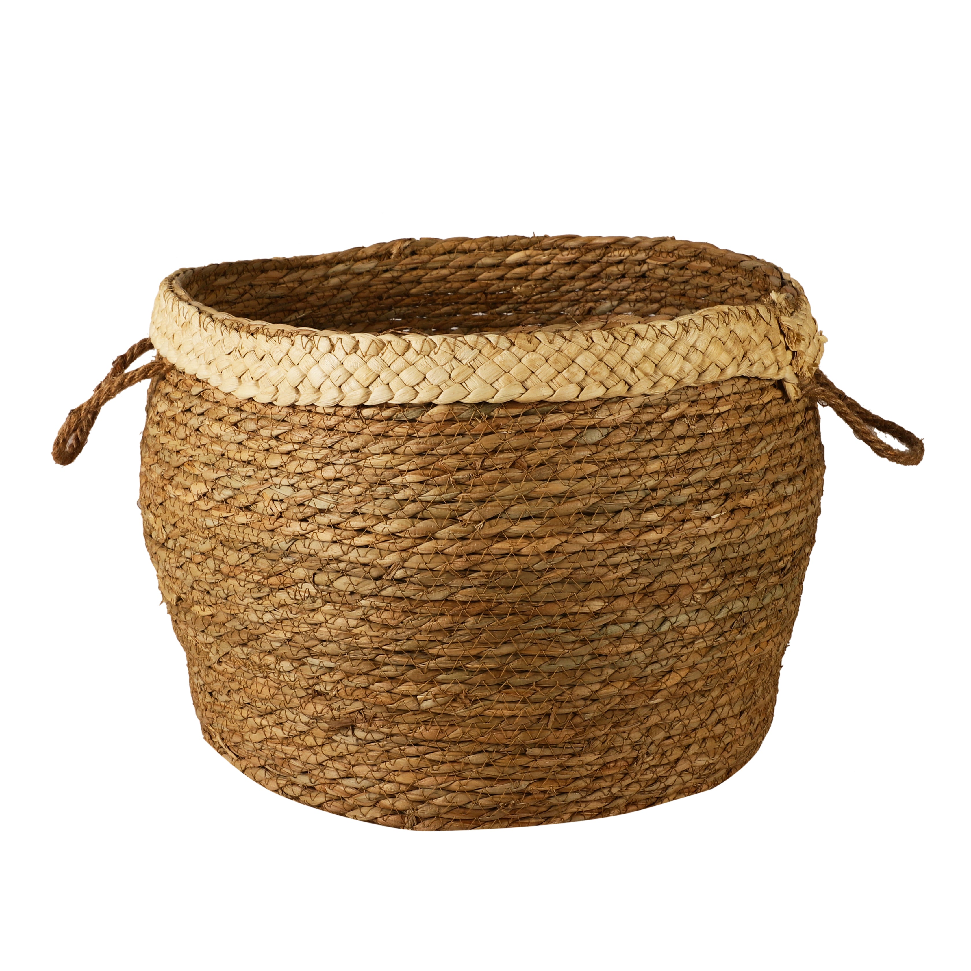 Jute Plant Baskets with Handle (Set of 3)