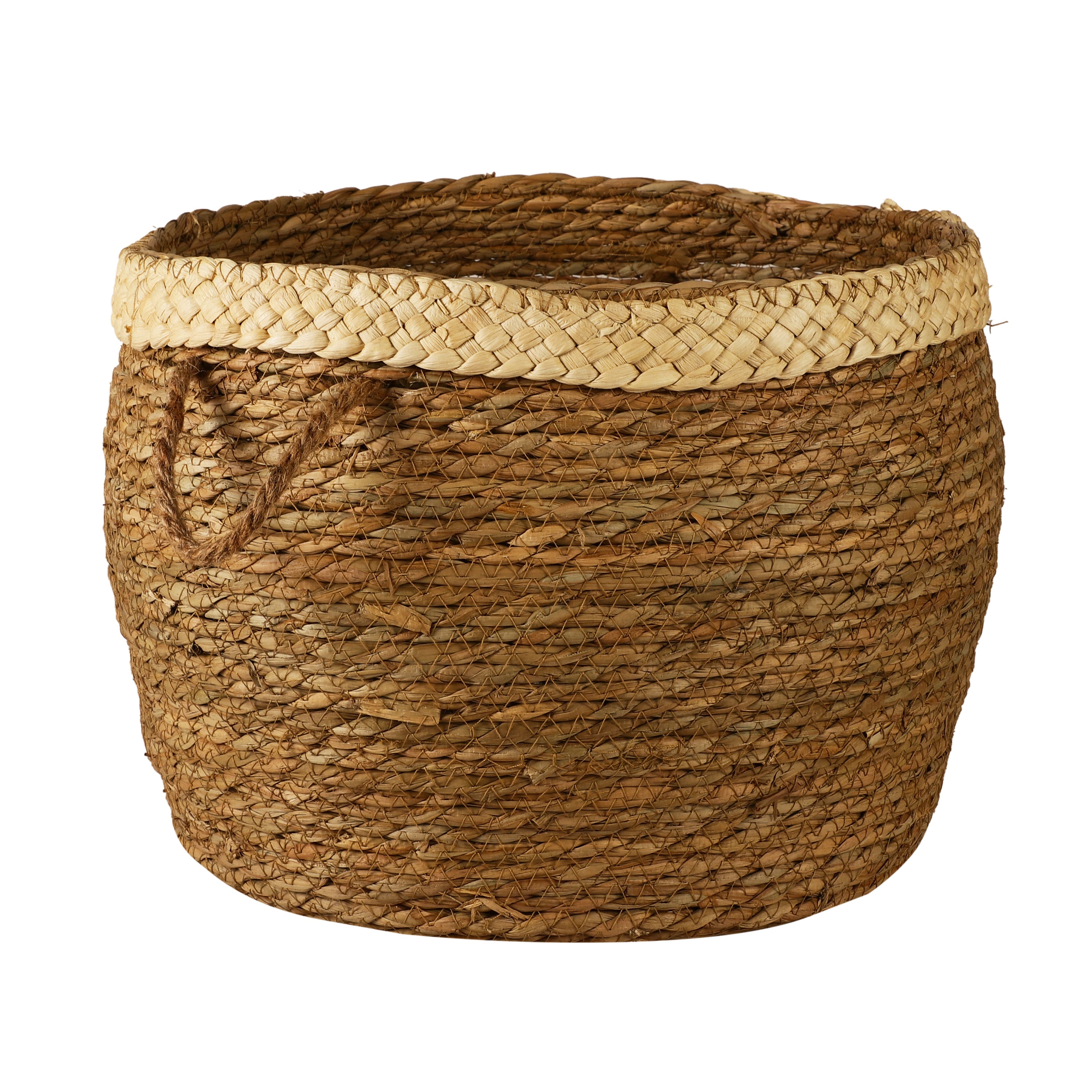 Jute Plant Baskets with Handle (Set of 3)