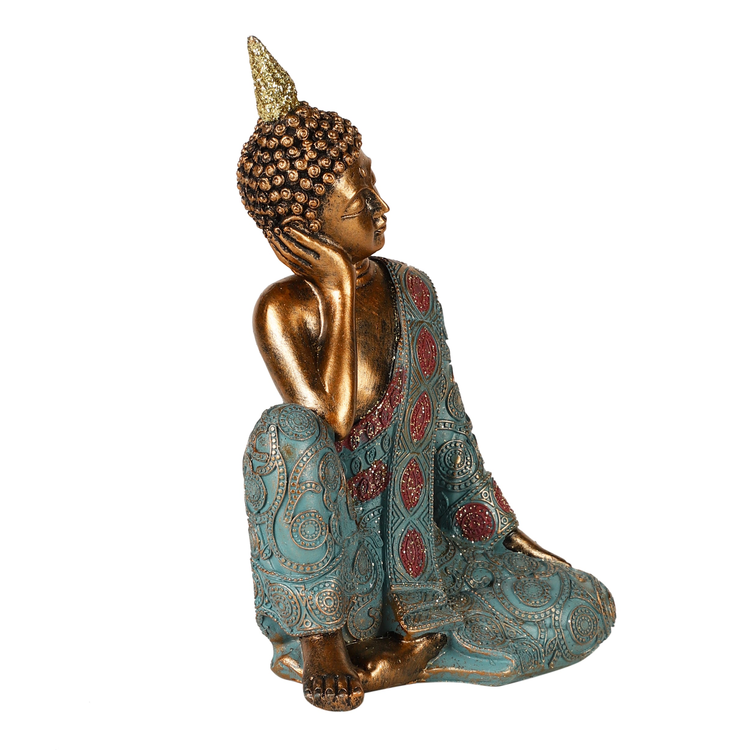 Turquoise Thinking Buddha