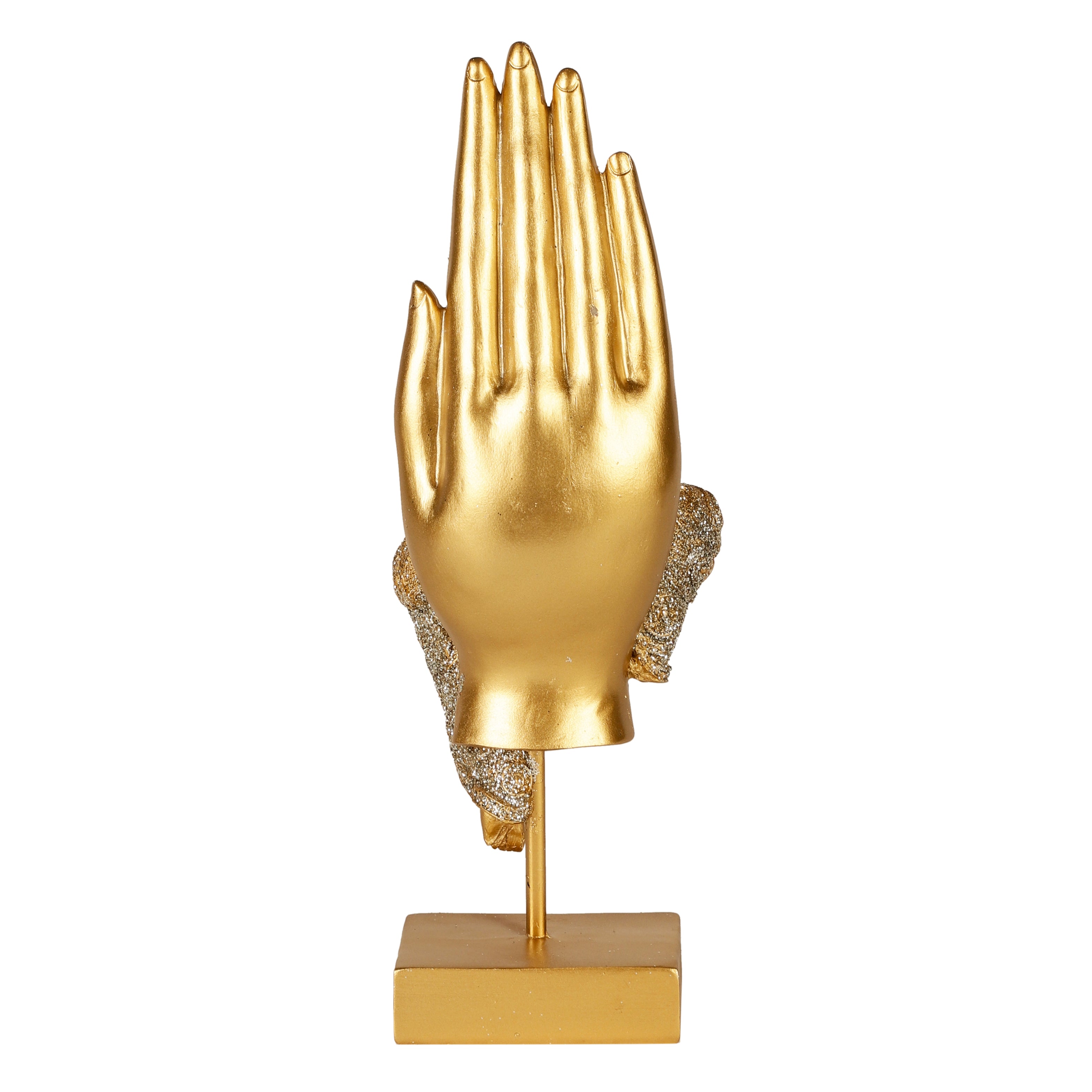 Shimmering Gold Palm Buddha