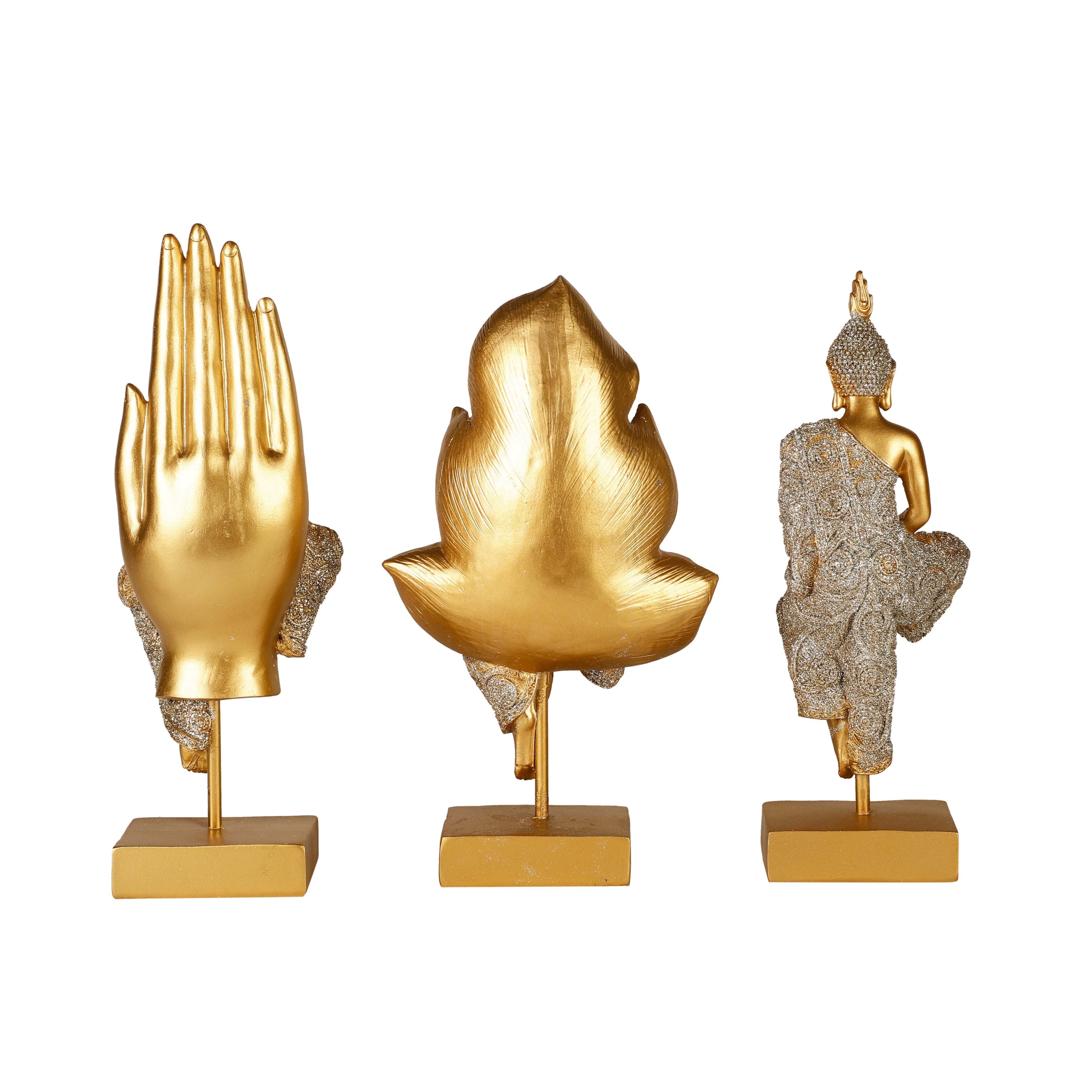 Shimmering Gold Buddhas (Set of 3)