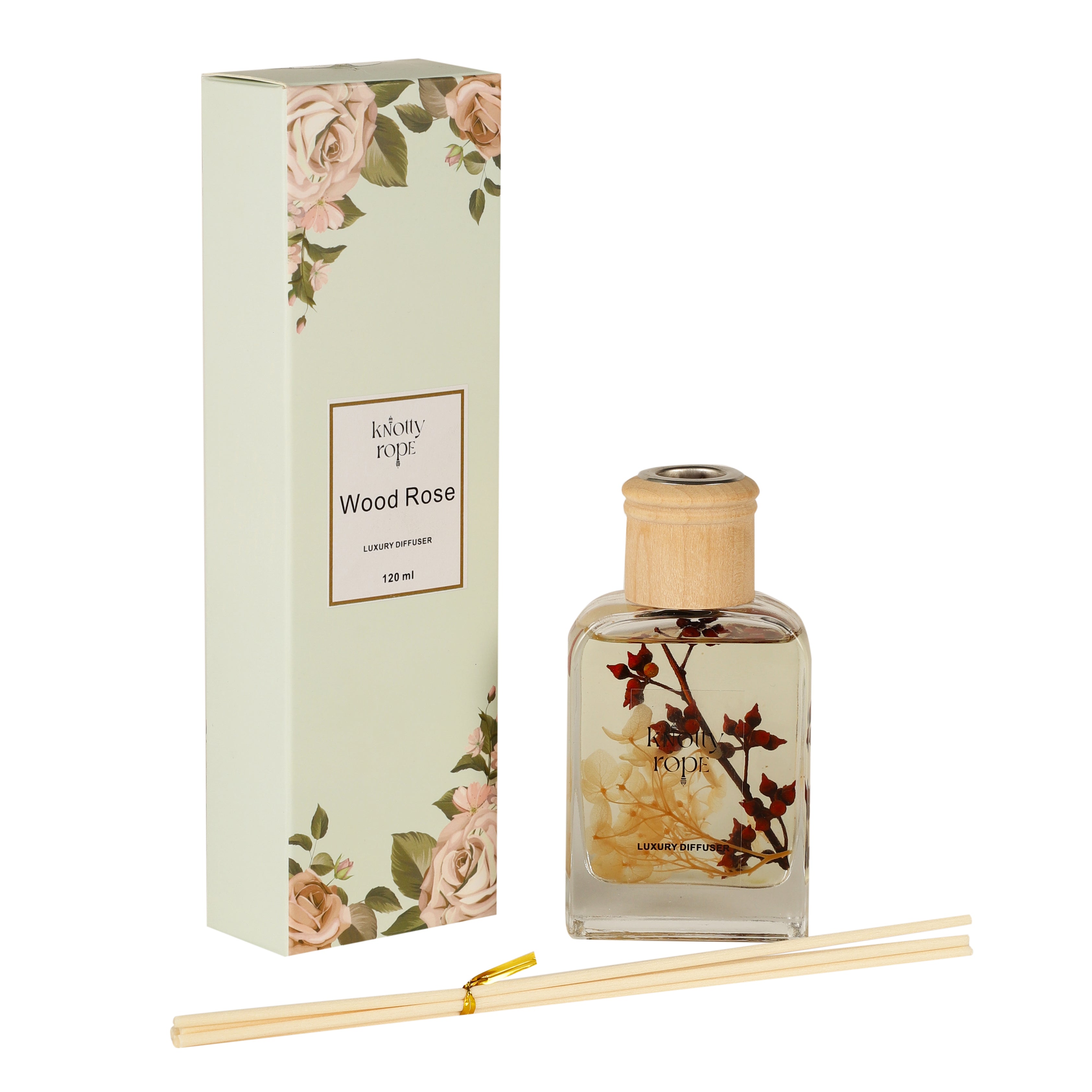 Wood Rose Luxury Reed Diffuser