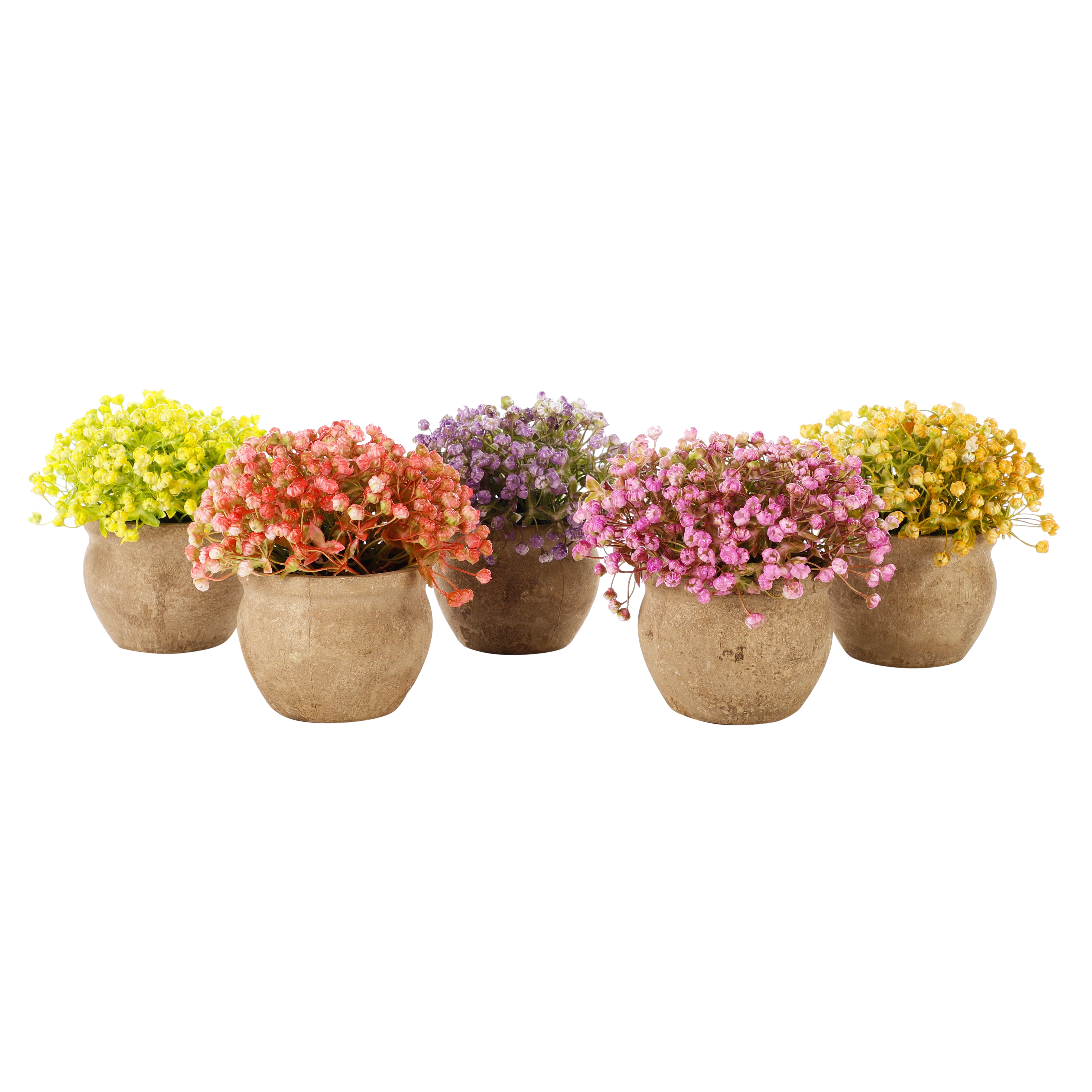 Faux Baby's Breath Potted Flowers (Single)