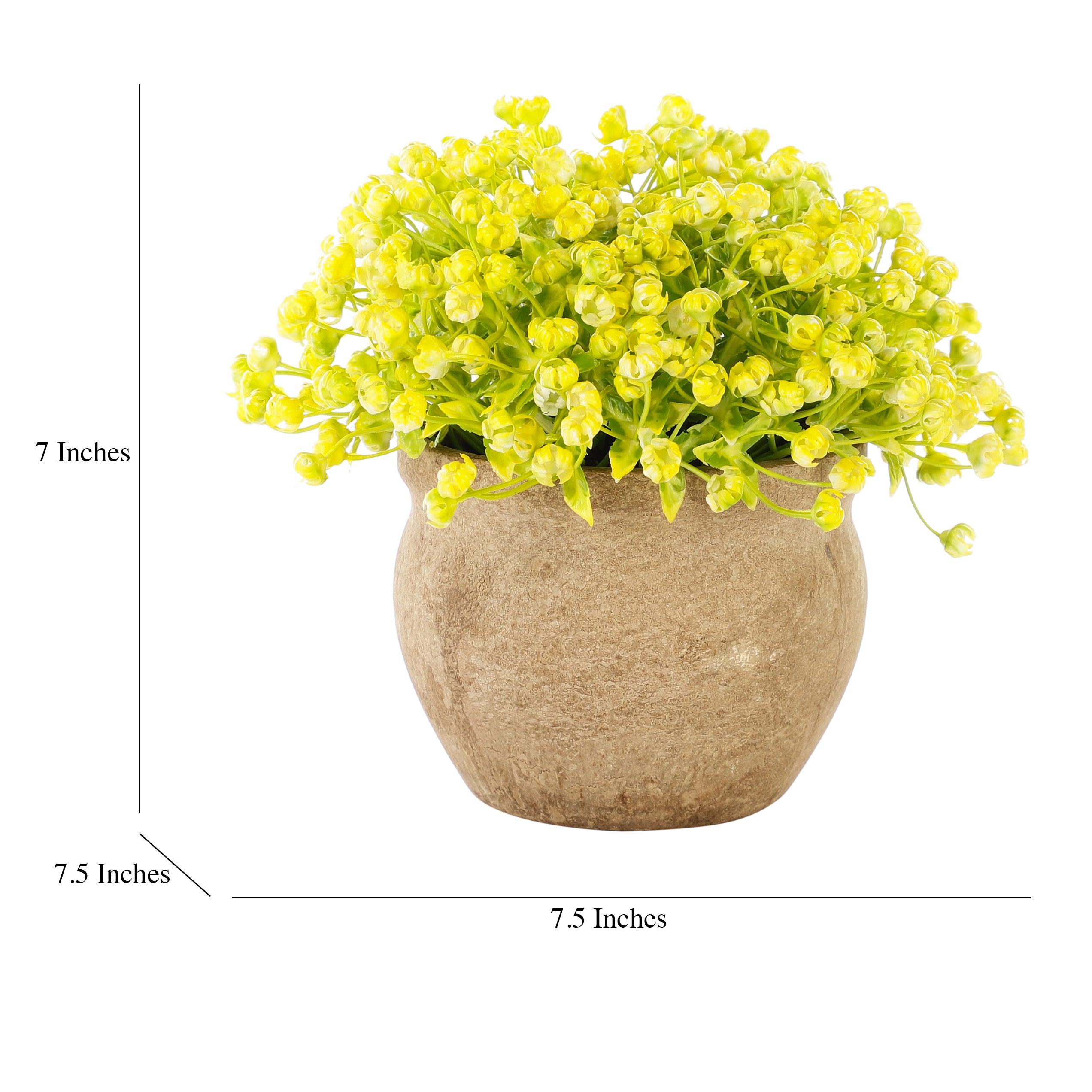 Faux Baby's Breath Potted Flowers (Single)