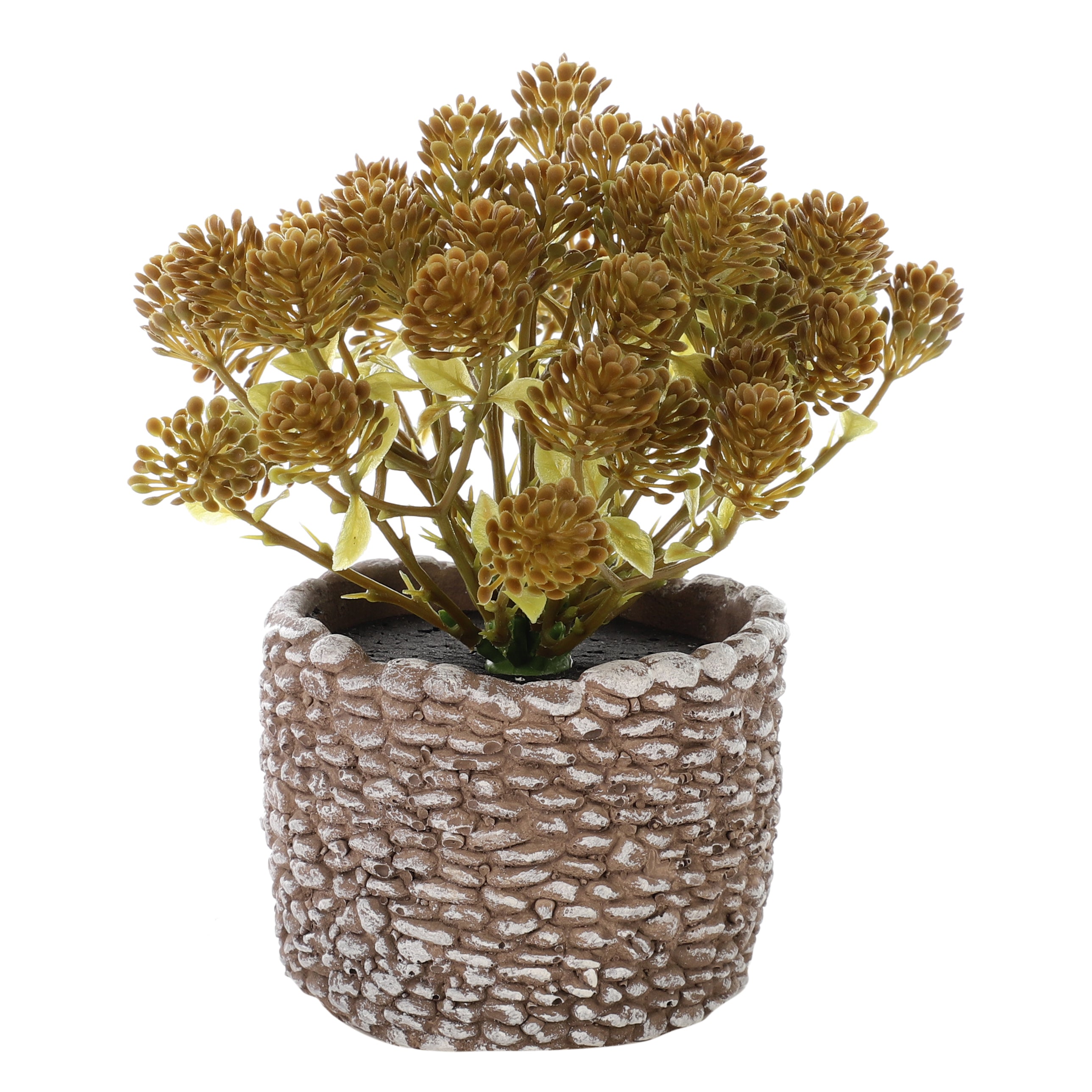 Brown Faux Bush Flower Plant