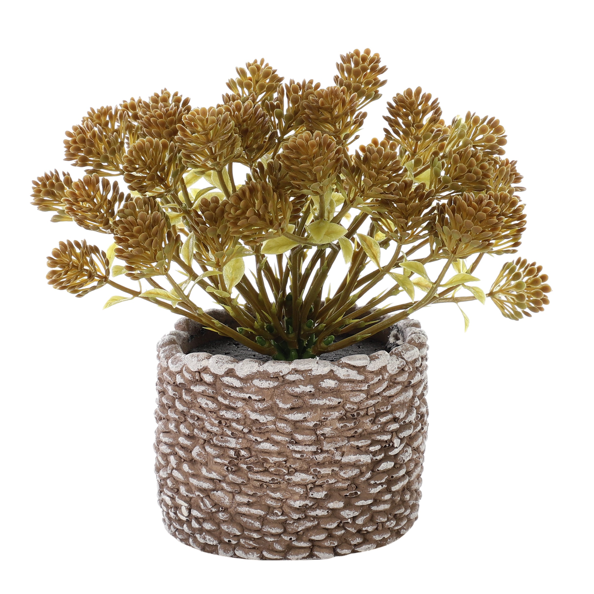 Brown Faux Bush Flower Plant