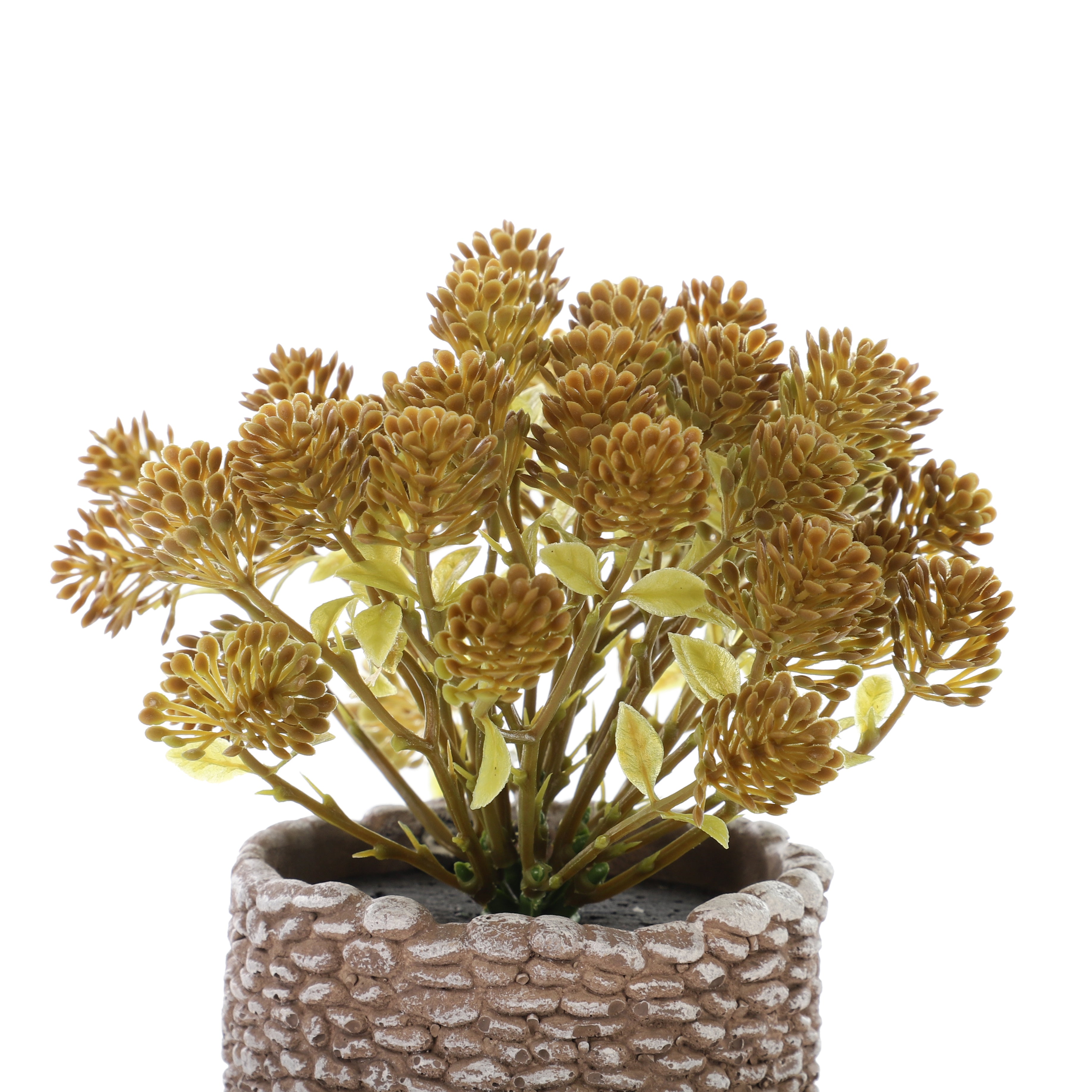 Brown Faux Bush Flower Plant