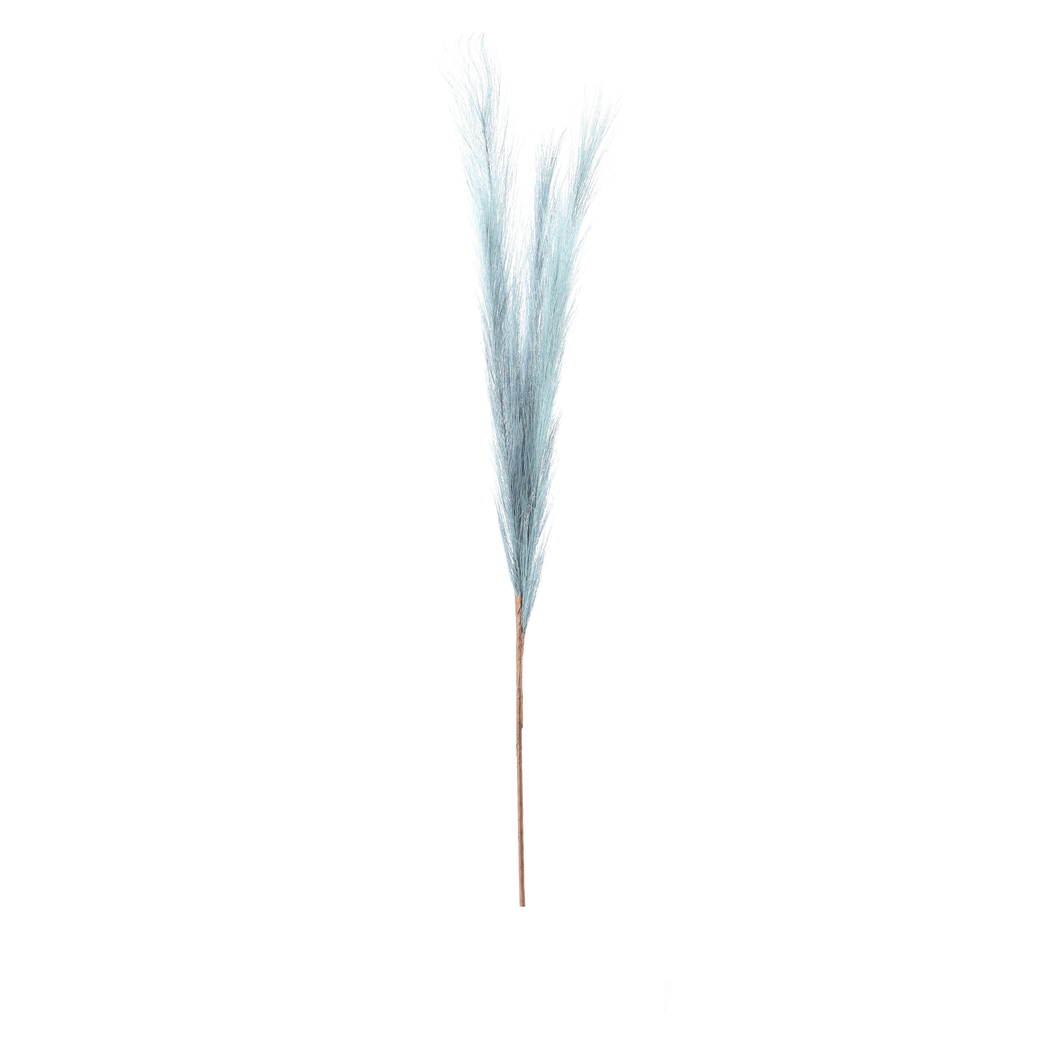 Blue Faux Pampas Grass Stick (Set of 5)