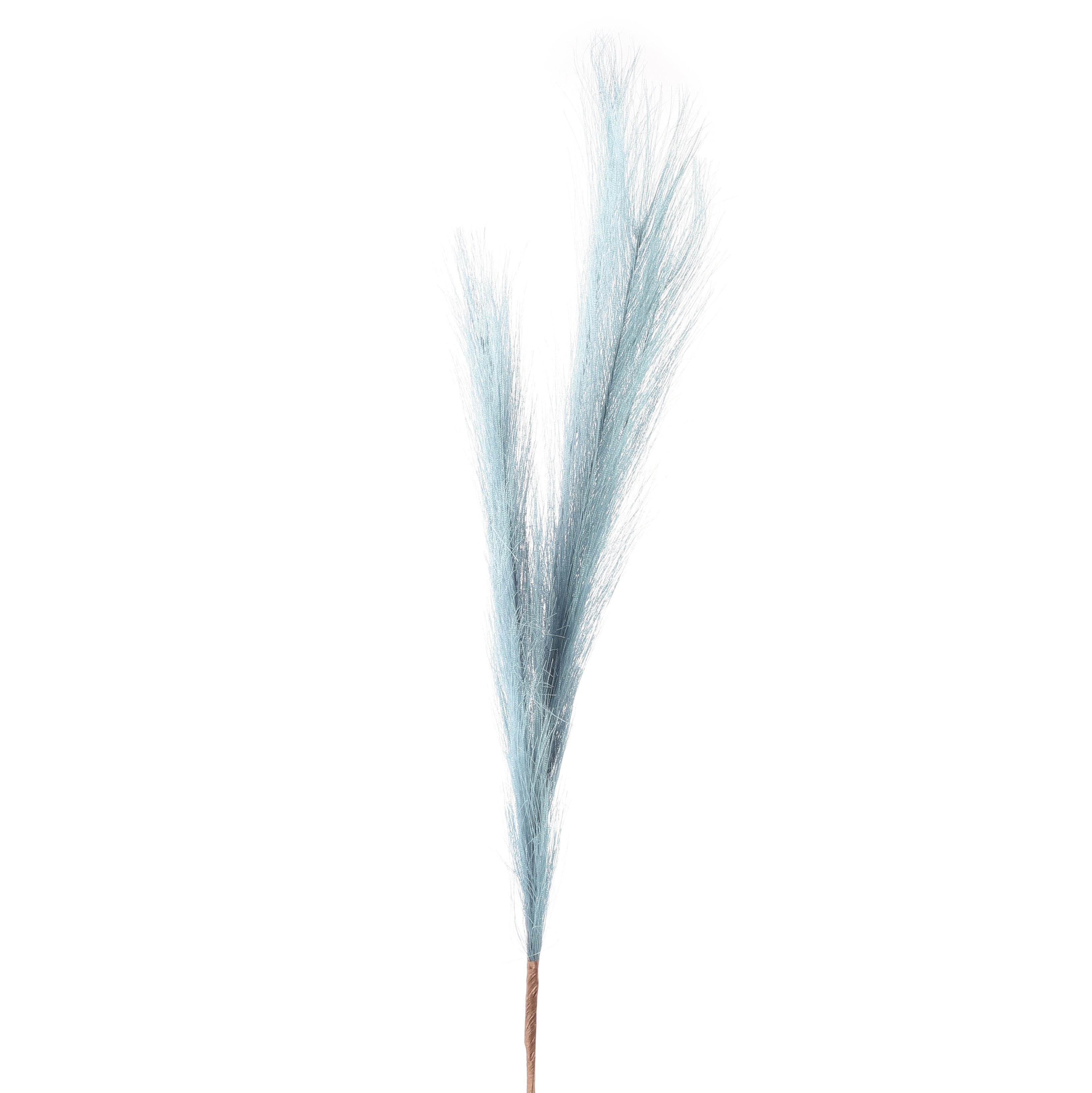 Blue Faux Pampas Grass Stick (Set of 5)