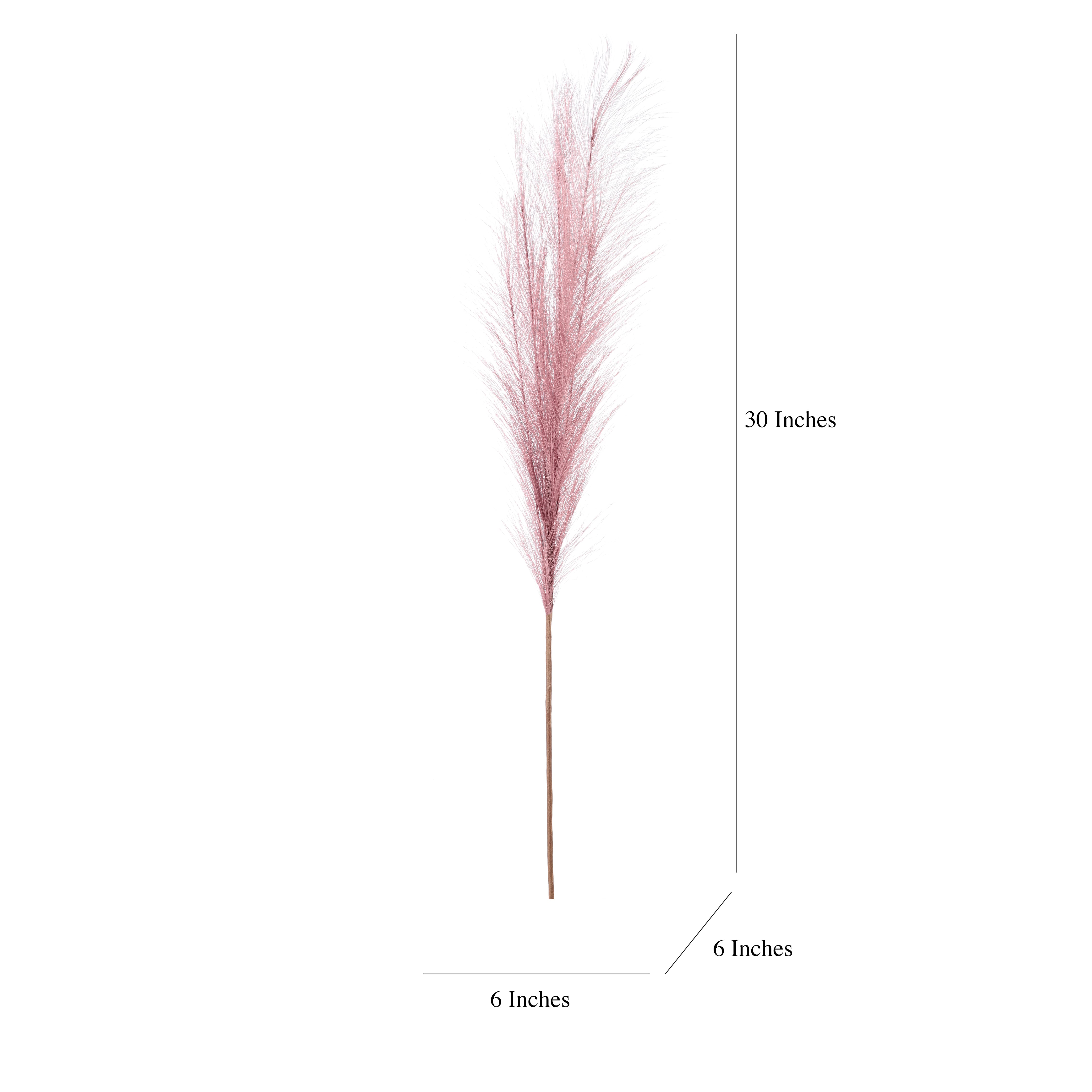 Mauve Faux Pampas Grass Stick (Set of 5)