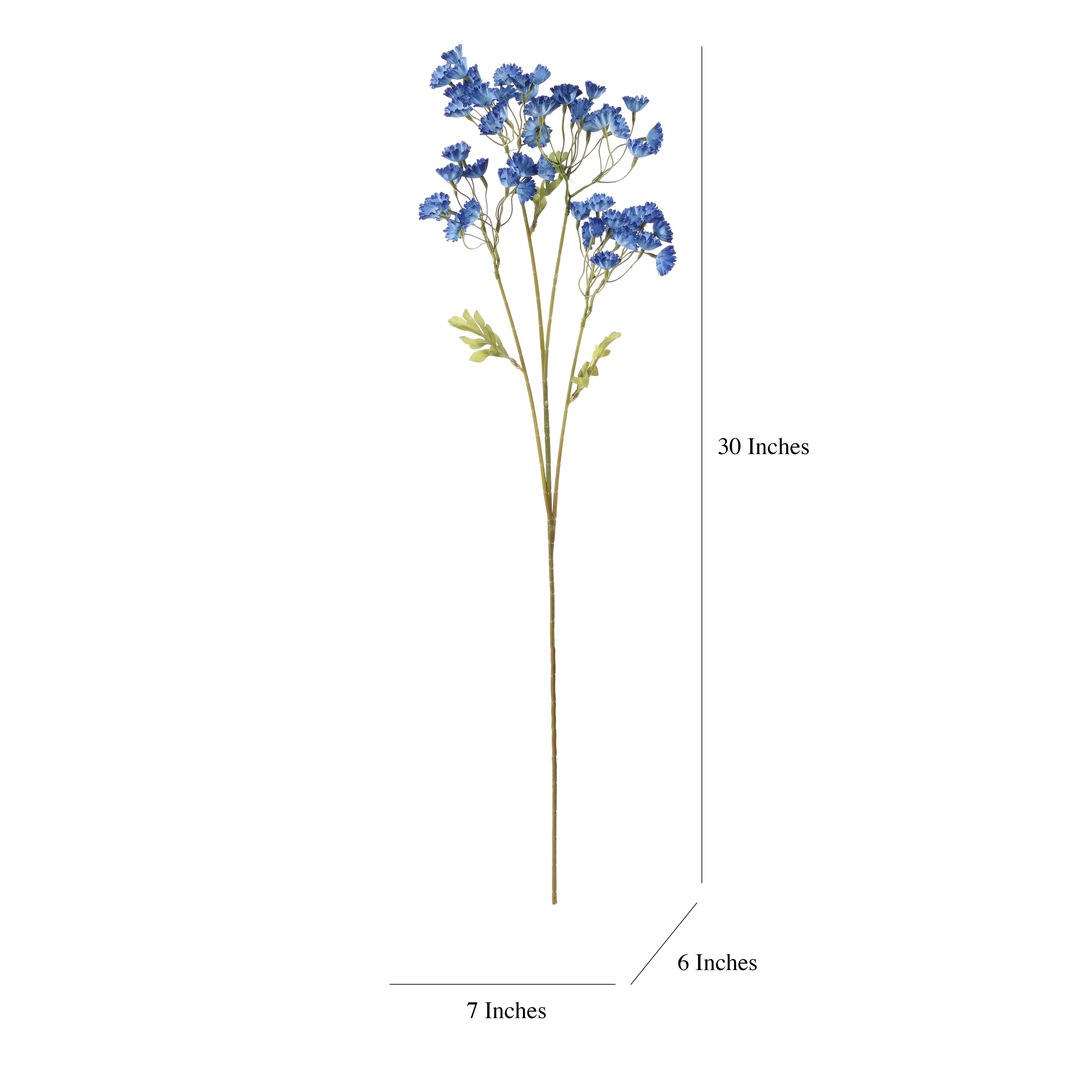 Faux Azure Baby's Breath Flower Stick (Single)