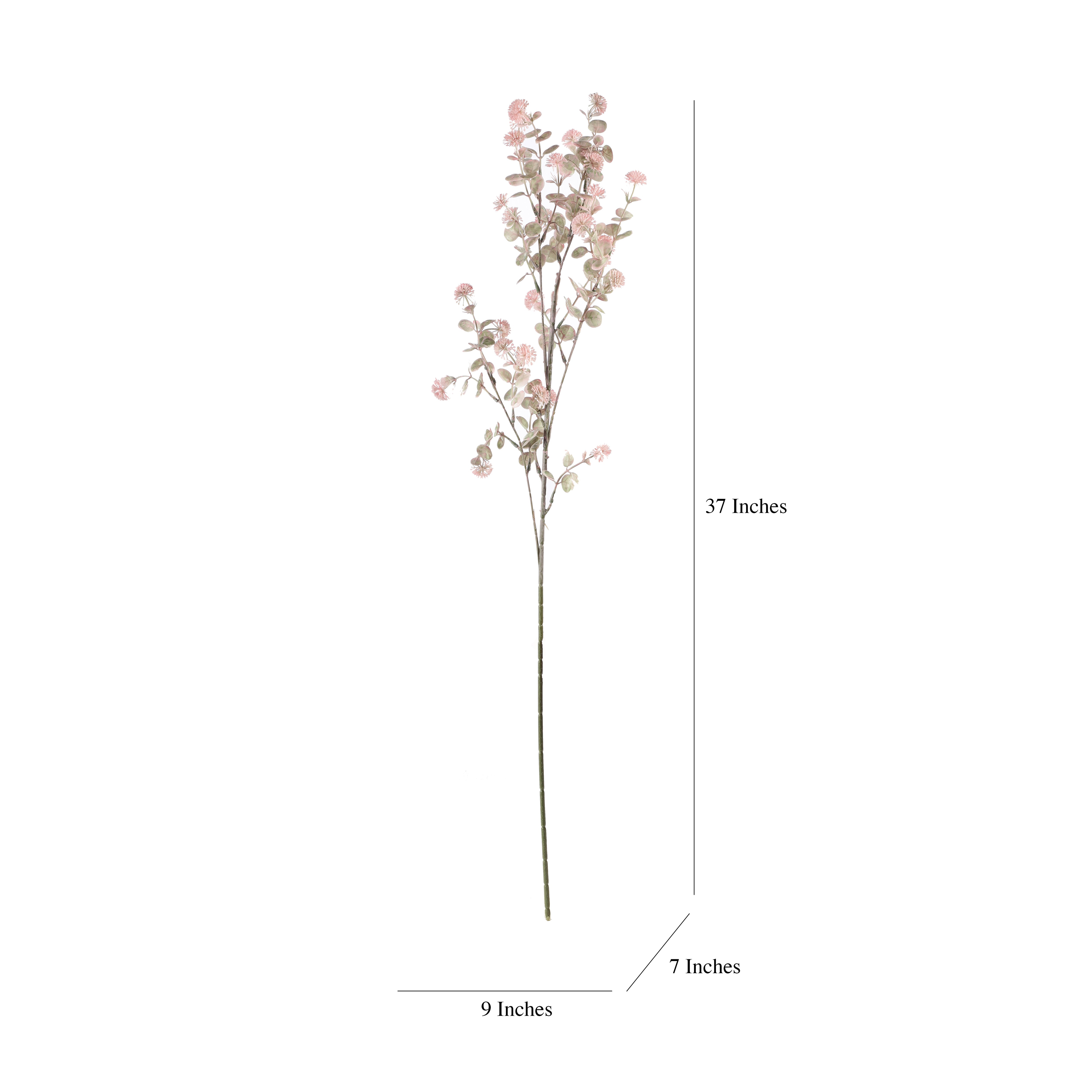 Faux Pale Pink Eucalyptus Stem (Single)