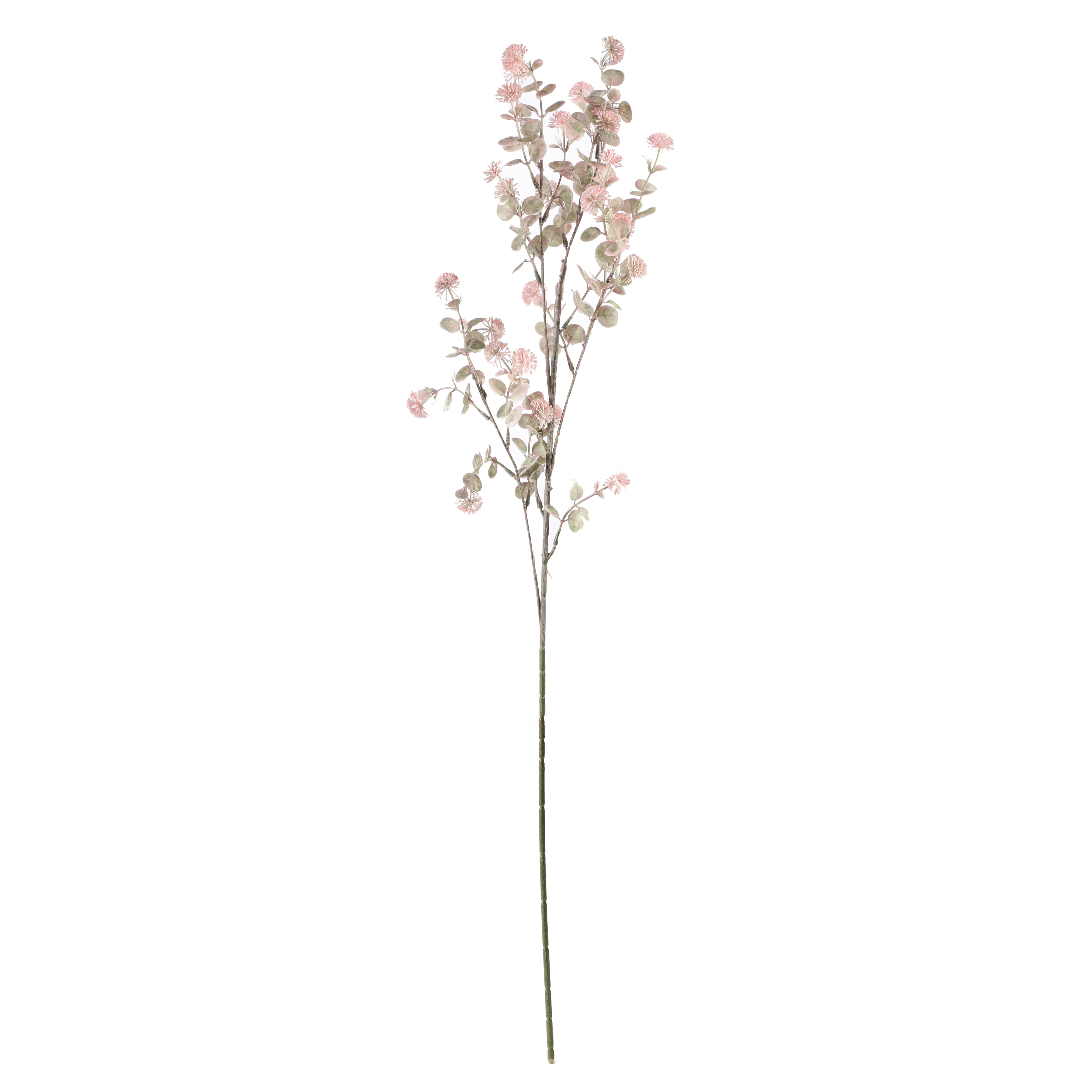 Faux Pale Pink Eucalyptus Stem (Single)