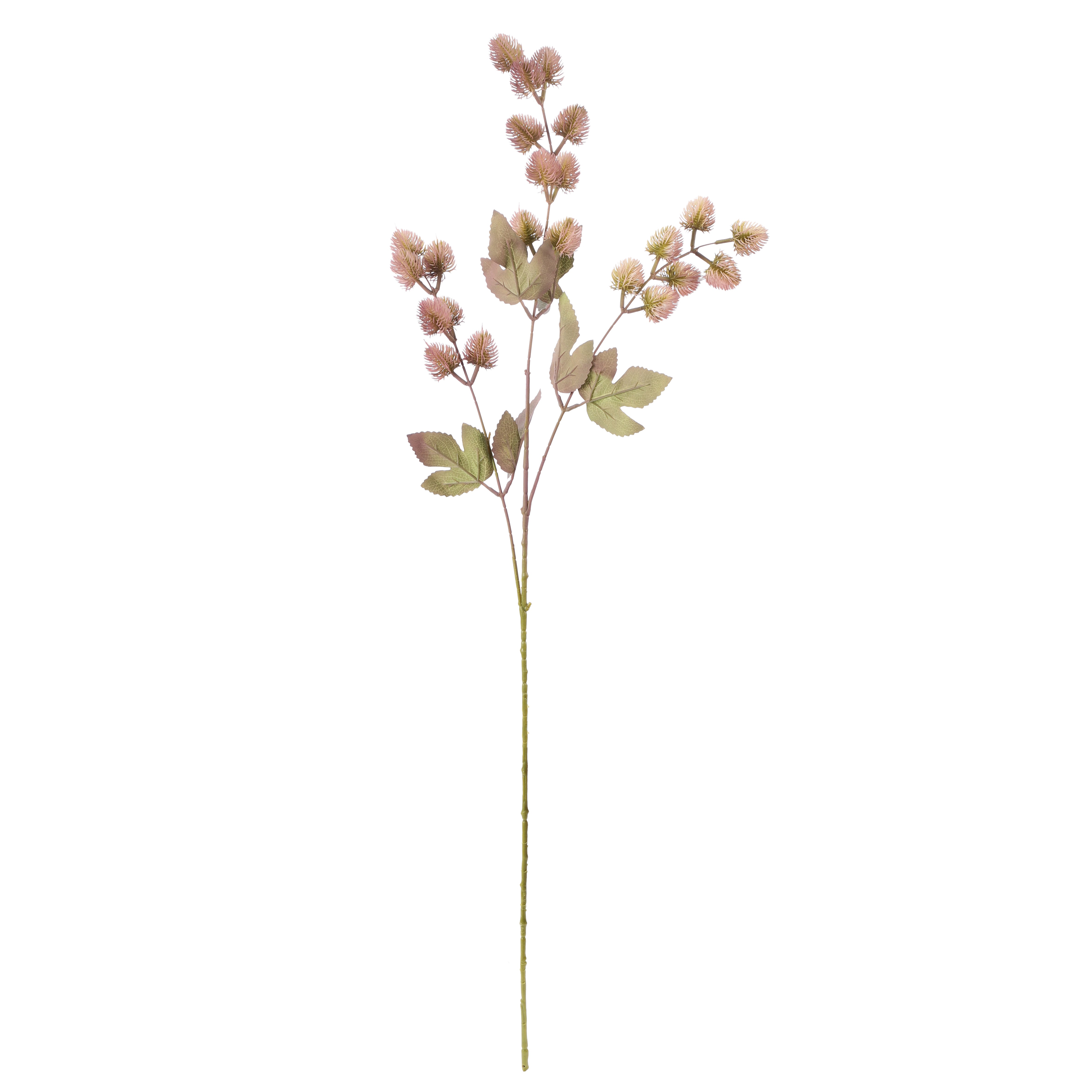 Faux Pale Brown Eucalyptus Stem With Buds (Single)