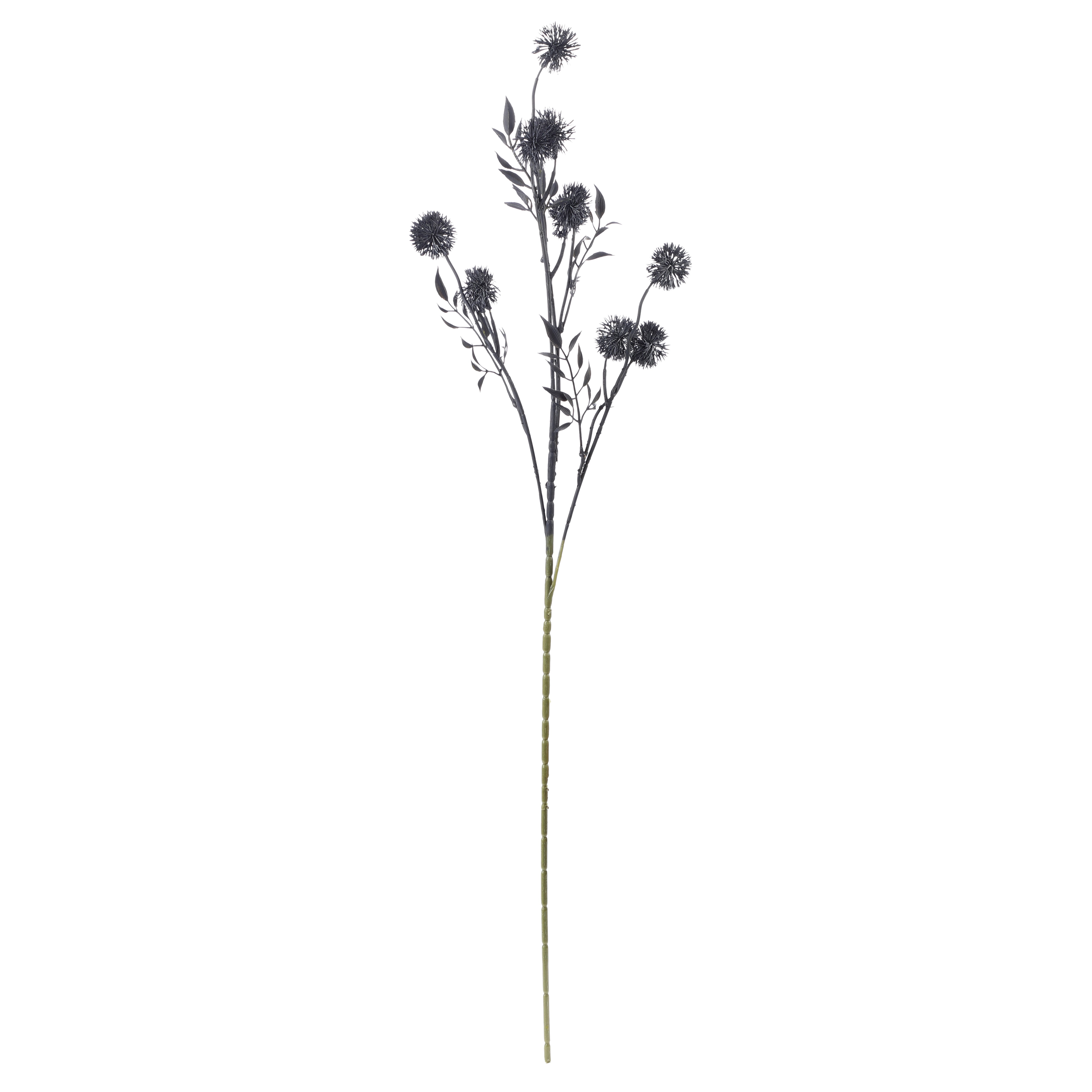 Faux Navy Globe Thistle Stem (Single)