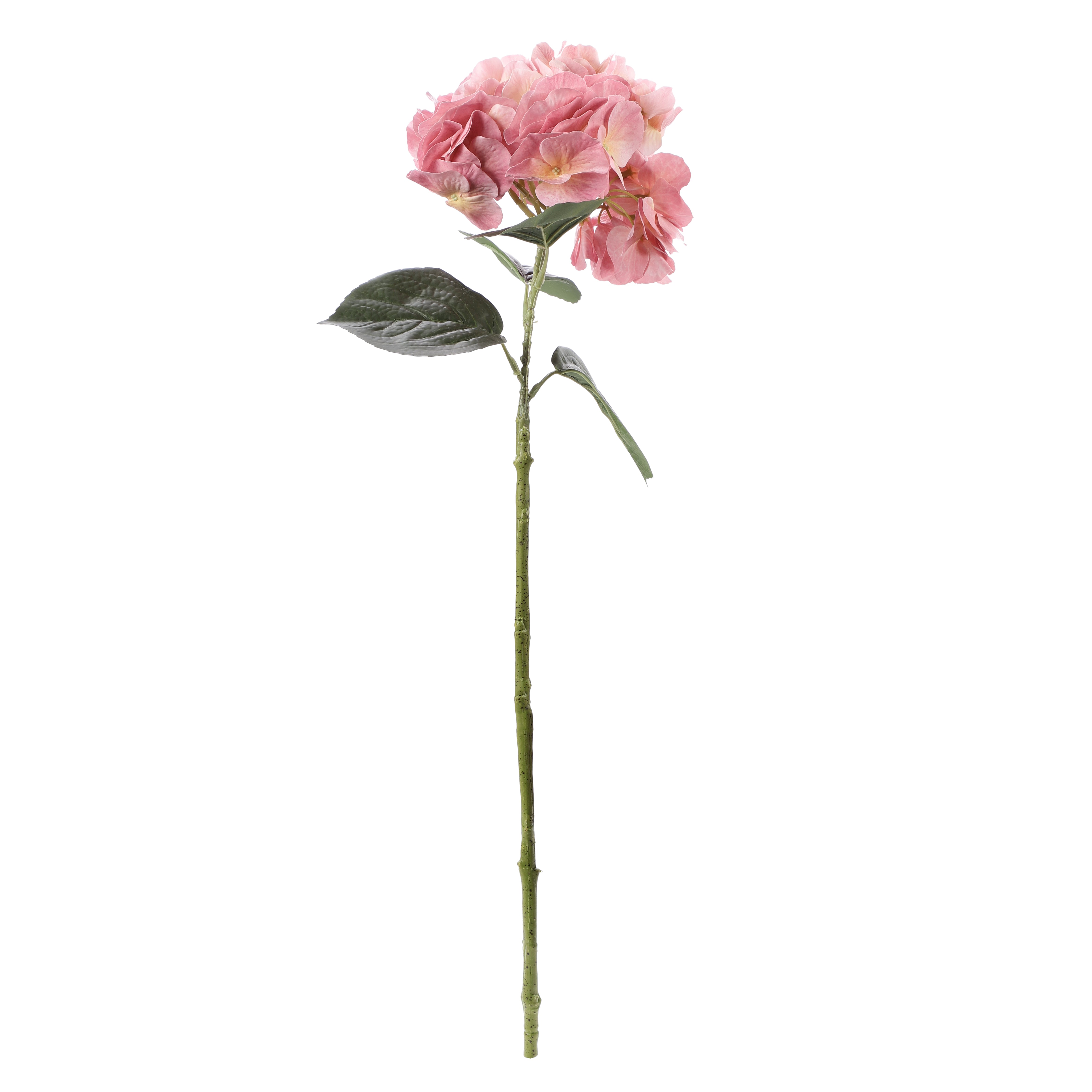 Faux Pink Hydrangea Stick (Single)