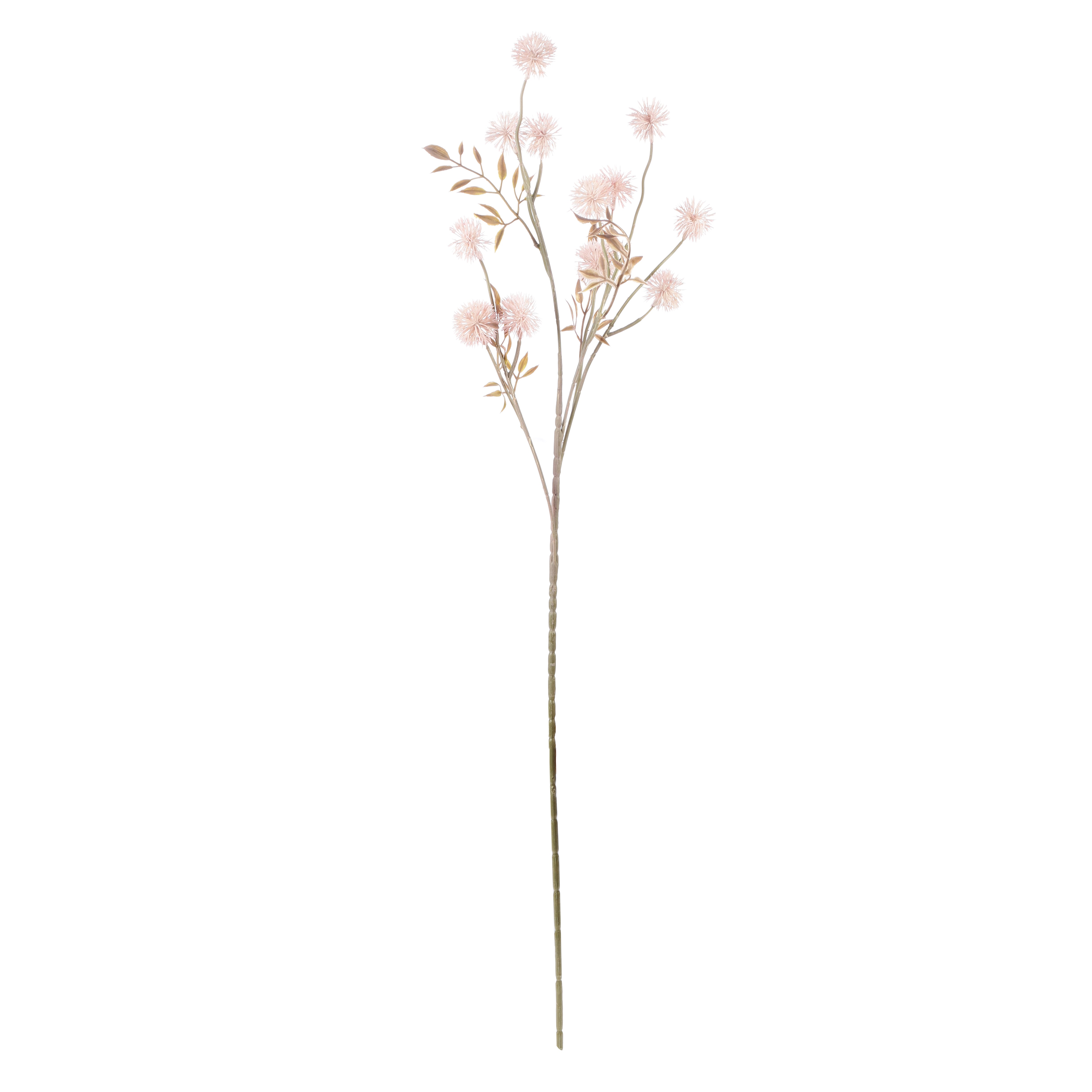 Faux Blush Pink Globe Thistle Stem (Single)