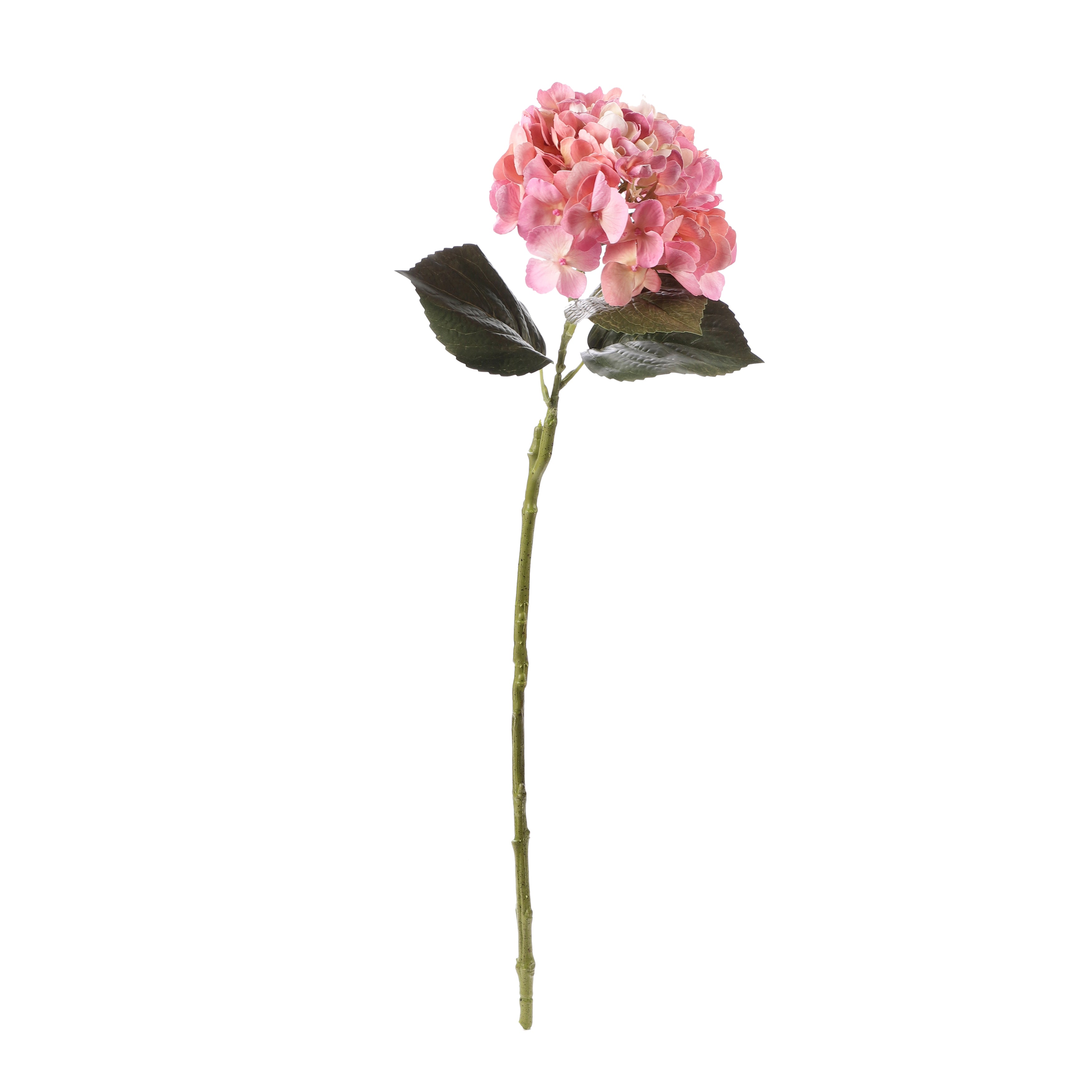 Faux Dual Shade Pink Hydrangea Stick (Single)