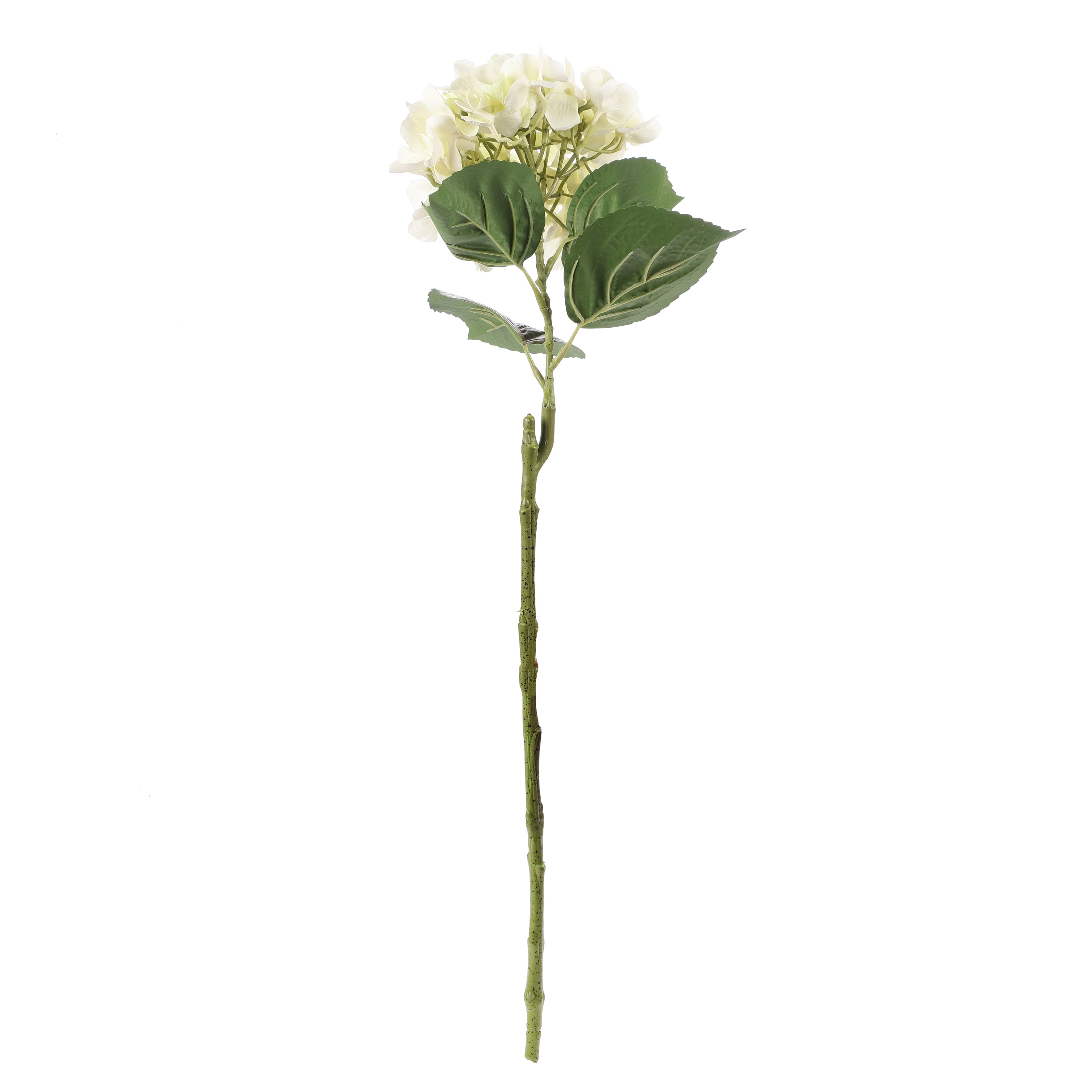 Faux Dual Shade White Hydrangea Stick (Single)