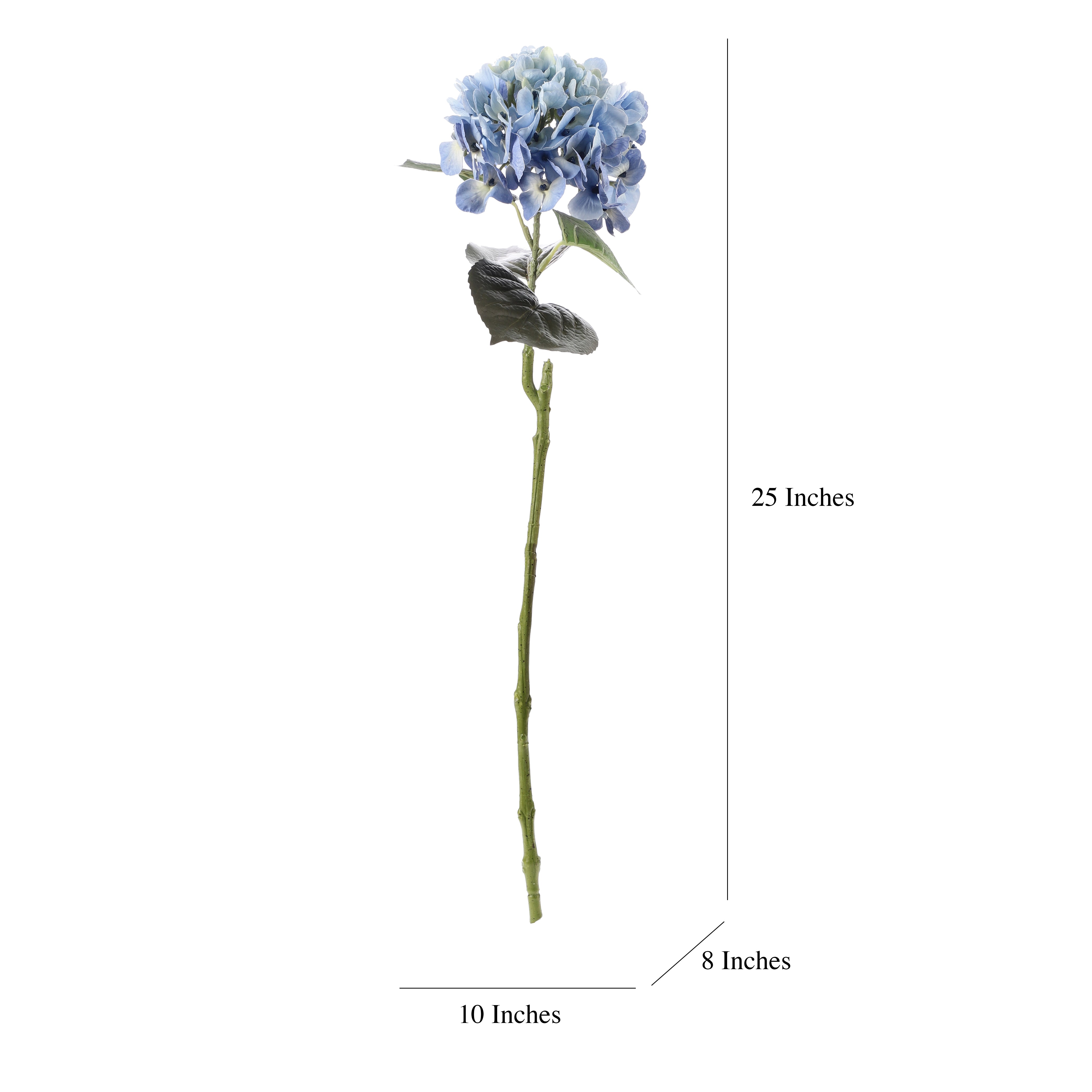 Faux Blue Hydrangea Stick (Single)